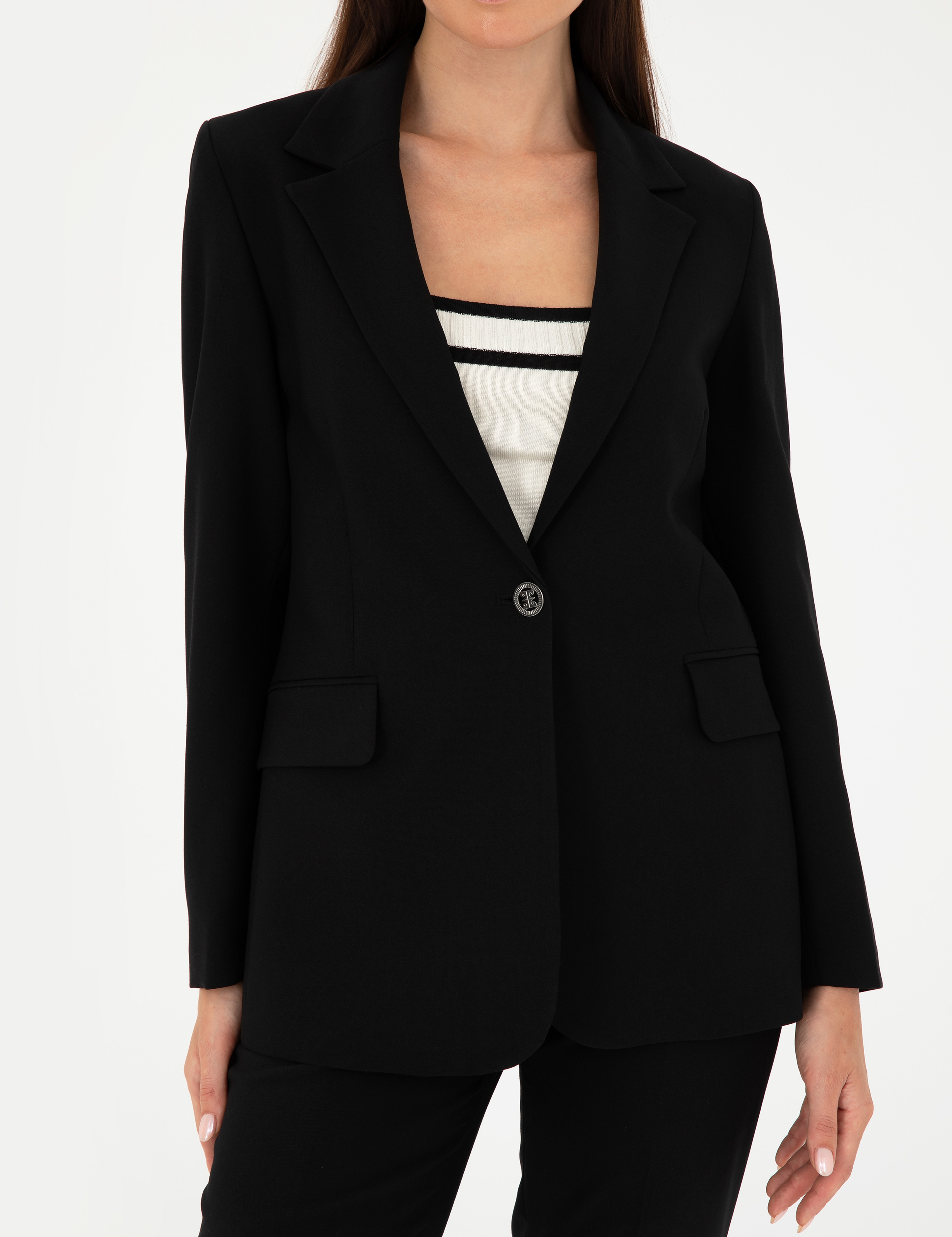 Siyah Slim Fit Ceket - Image 6