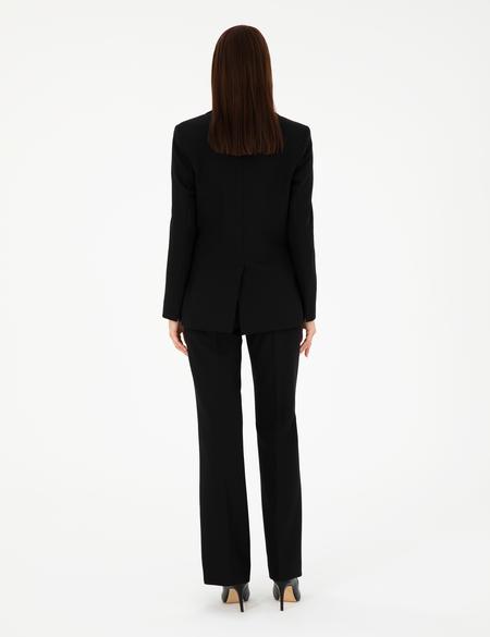 Siyah Flare Fit Kumaş Pantolon - 50282098033