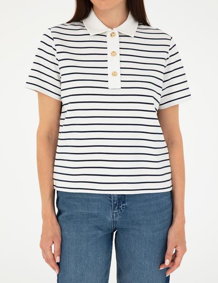 Ekru Regular Fit Polo Yaka Tişört - 50284063004