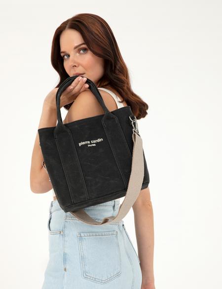 Siyah Kanvas Çantası - 50297748003