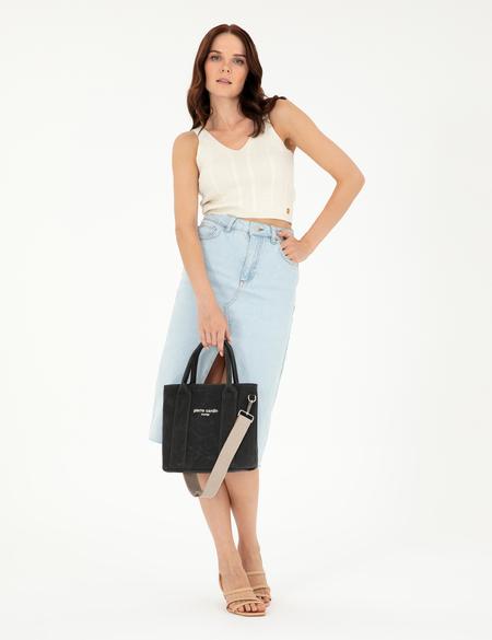 Siyah Kanvas Çantası - 50297748003