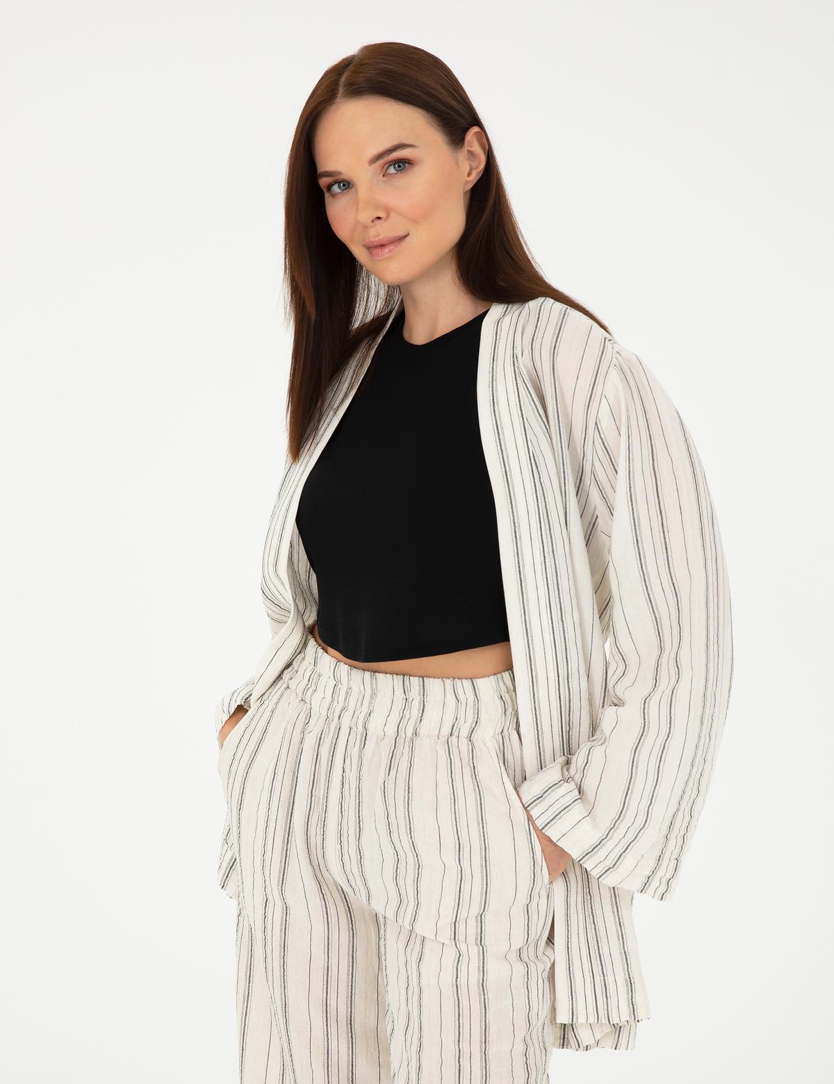 Ekru Comfort Fit Tunik - 50284043042