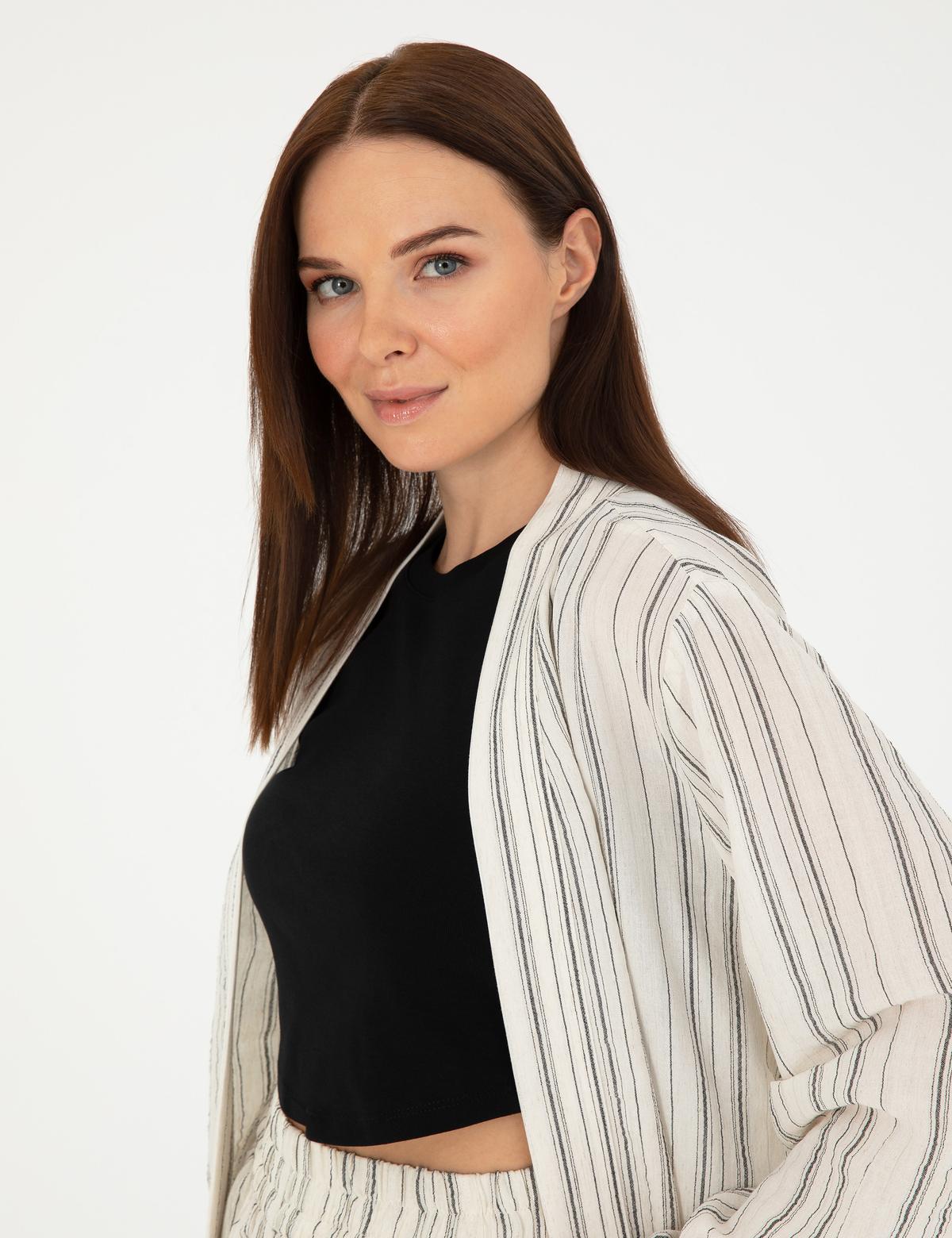 Ekru Comfort Fit Tunik - 50284043042