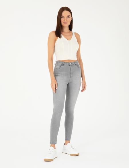 Açık Gri Skinny Fit Jean Pantolon - 50251953001