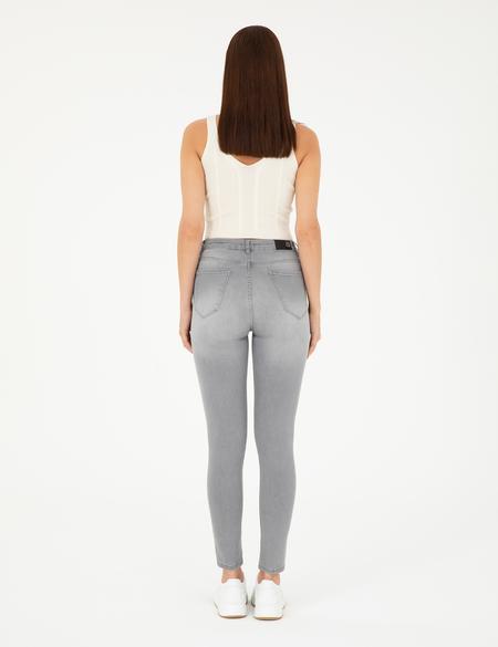 Açık Gri Skinny Fit Jean Pantolon - 50251953001
