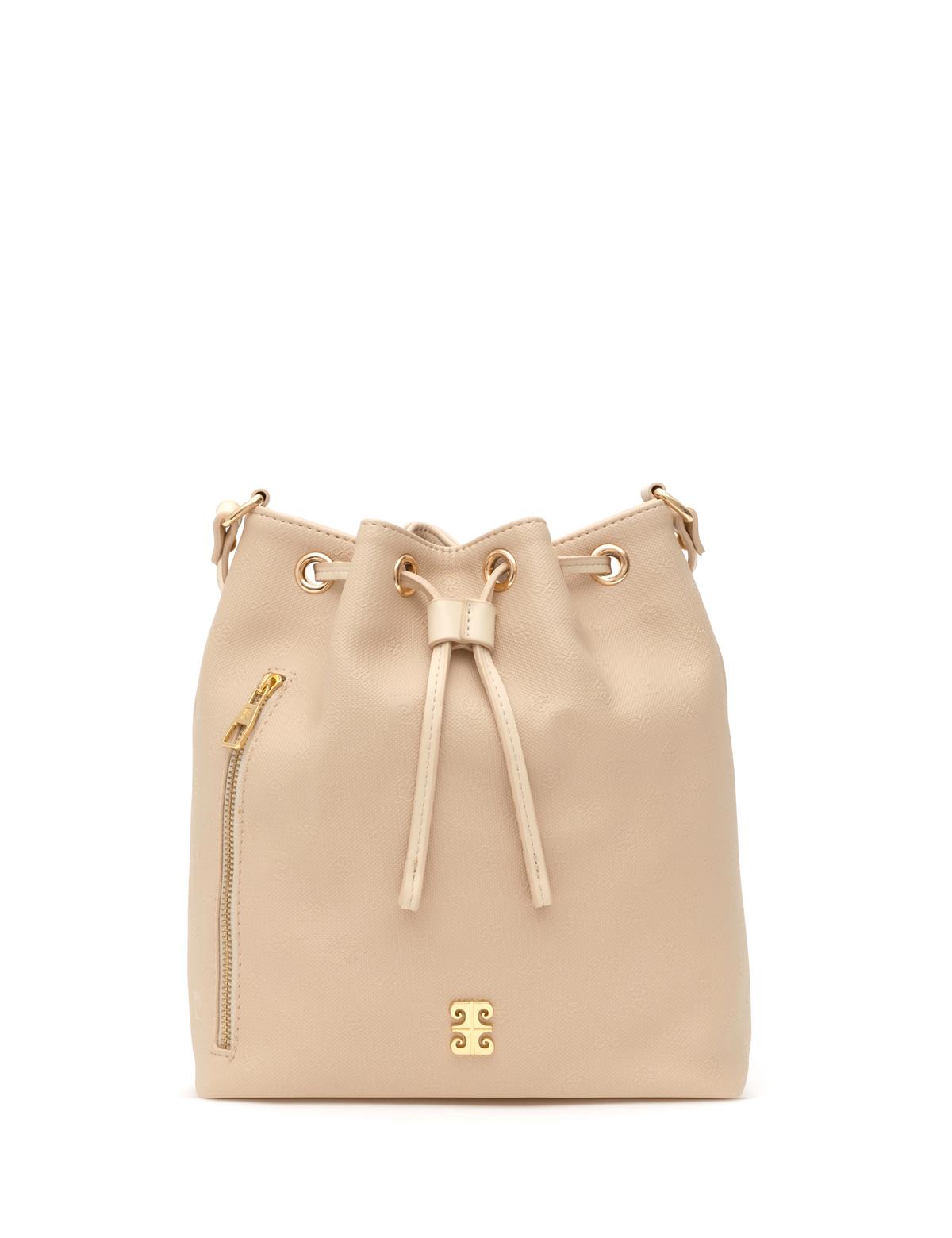 Bej Büzgülü Çantası - 50279336005