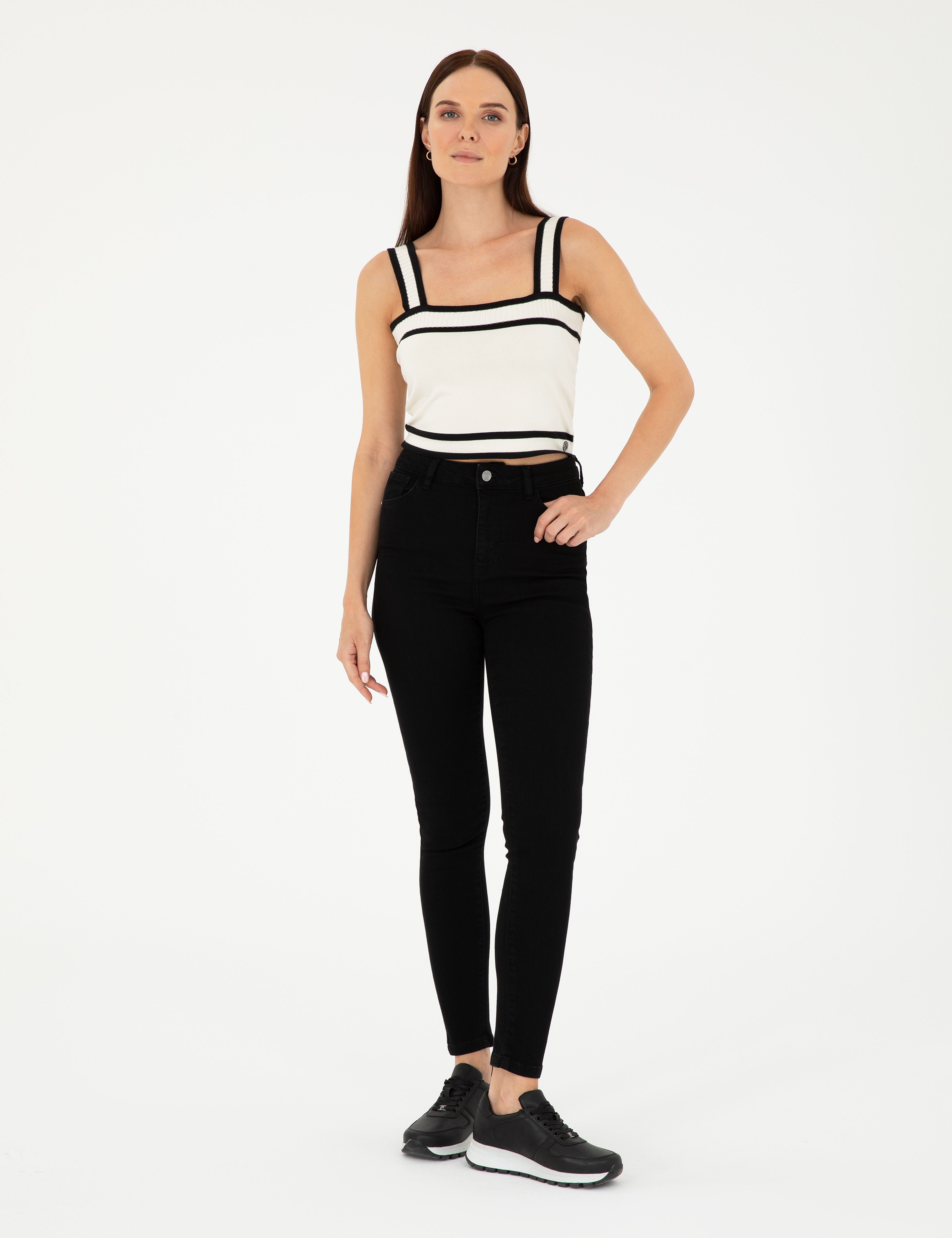 Siyah Skinny Fit Jean Pantolon - Image 3
