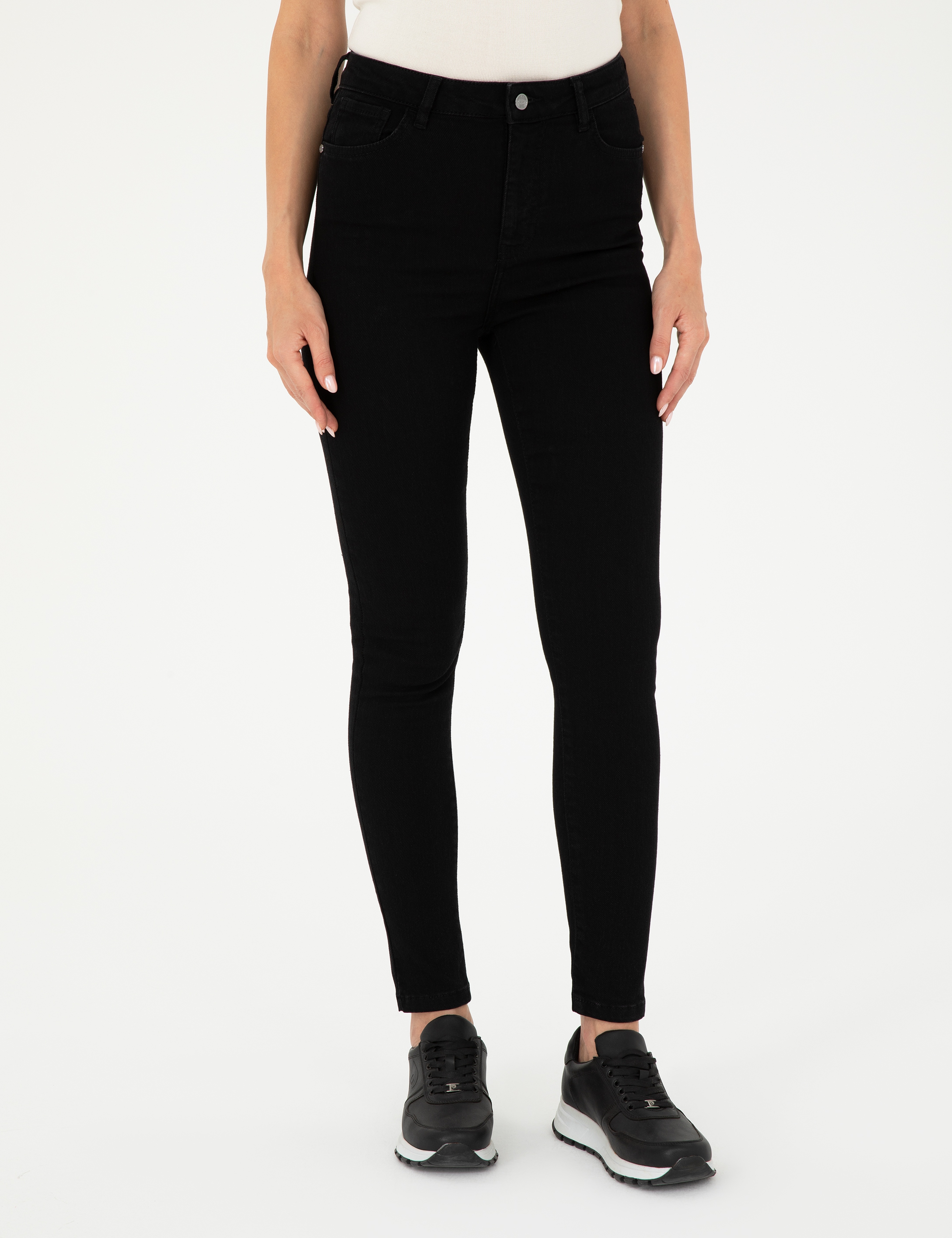 Siyah Skinny Fit Jean Pantolon - Image 2