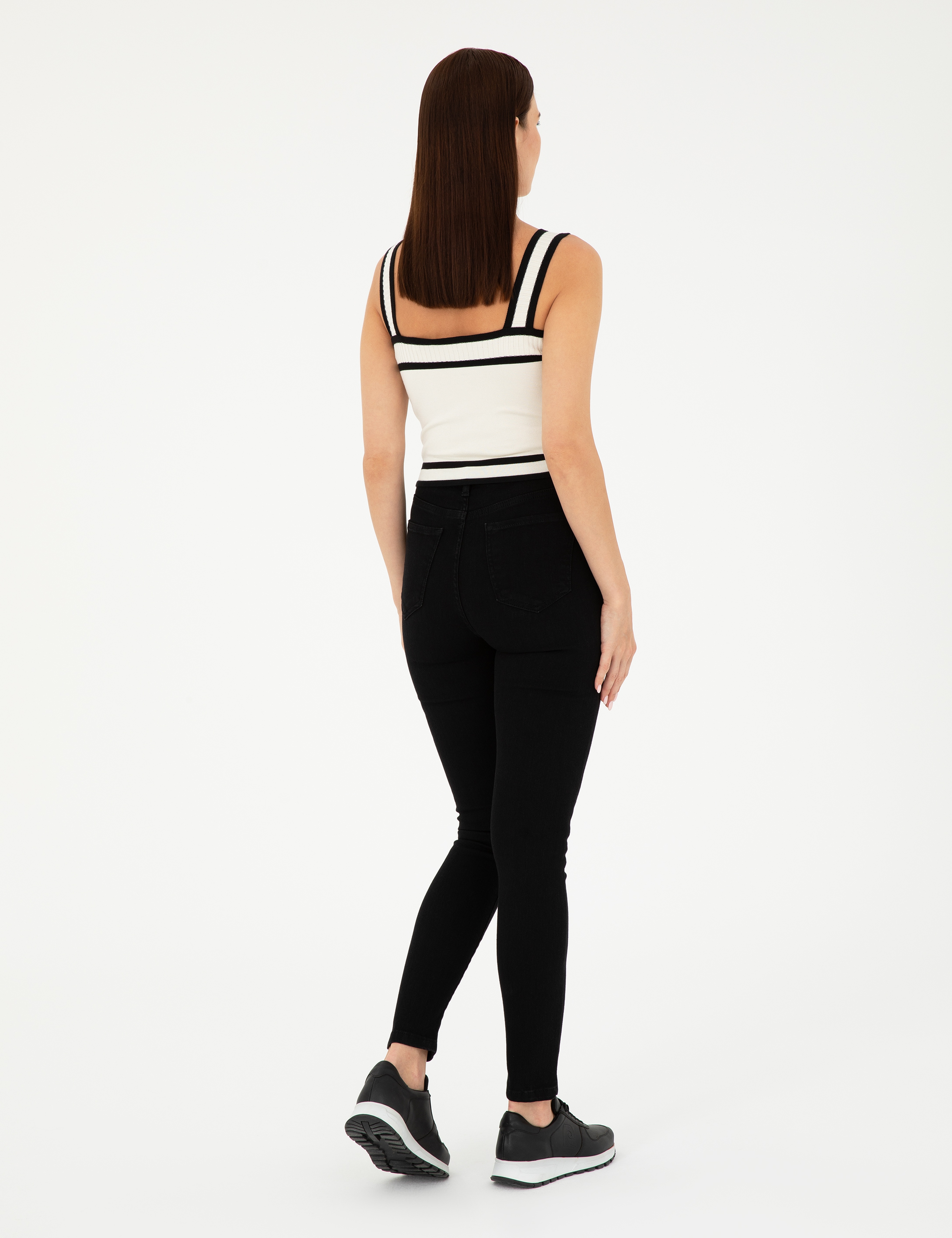 Siyah Skinny Fit Jean Pantolon - Image 4