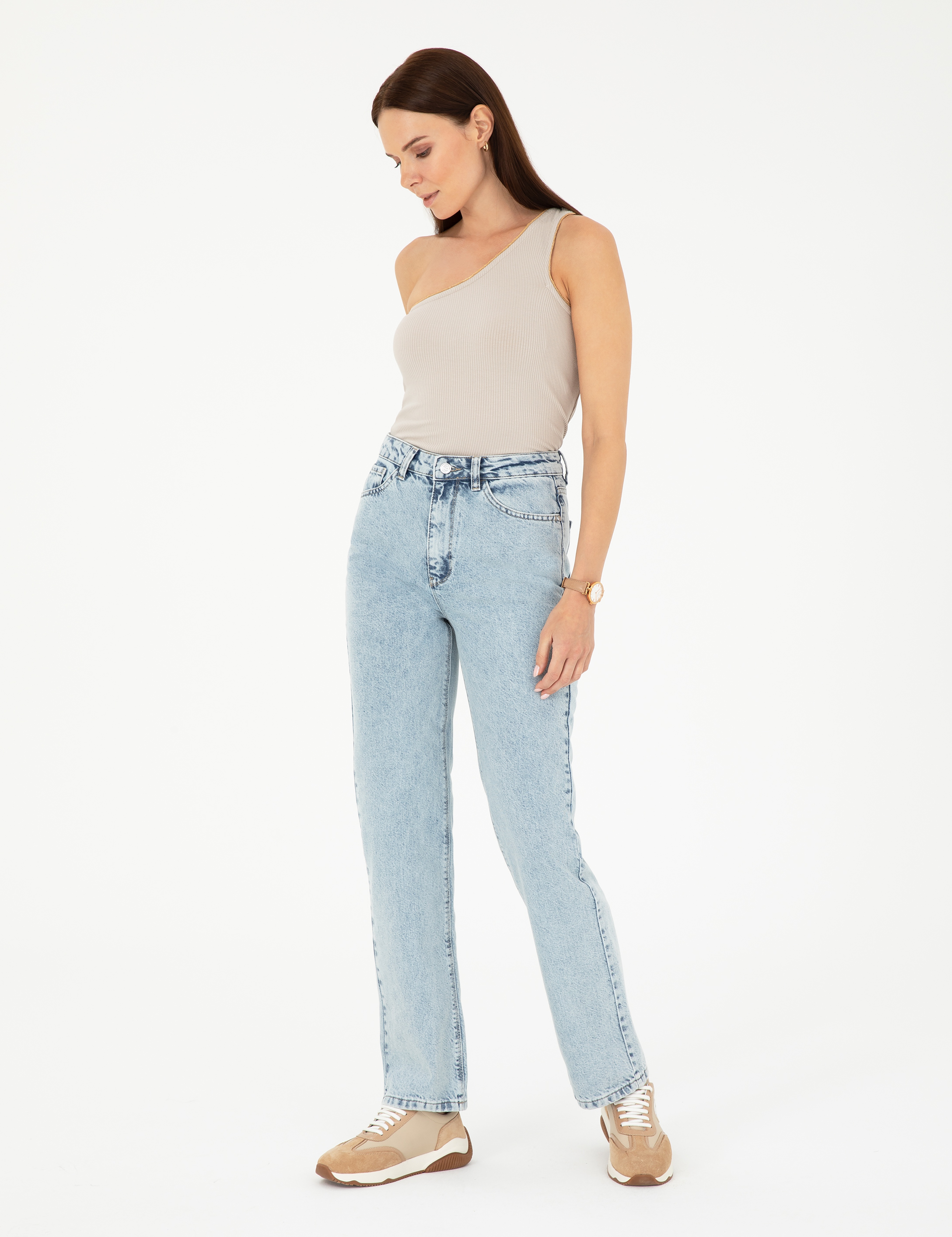 Açık Mavi Straight Fit Jean Pantolon - Image 3