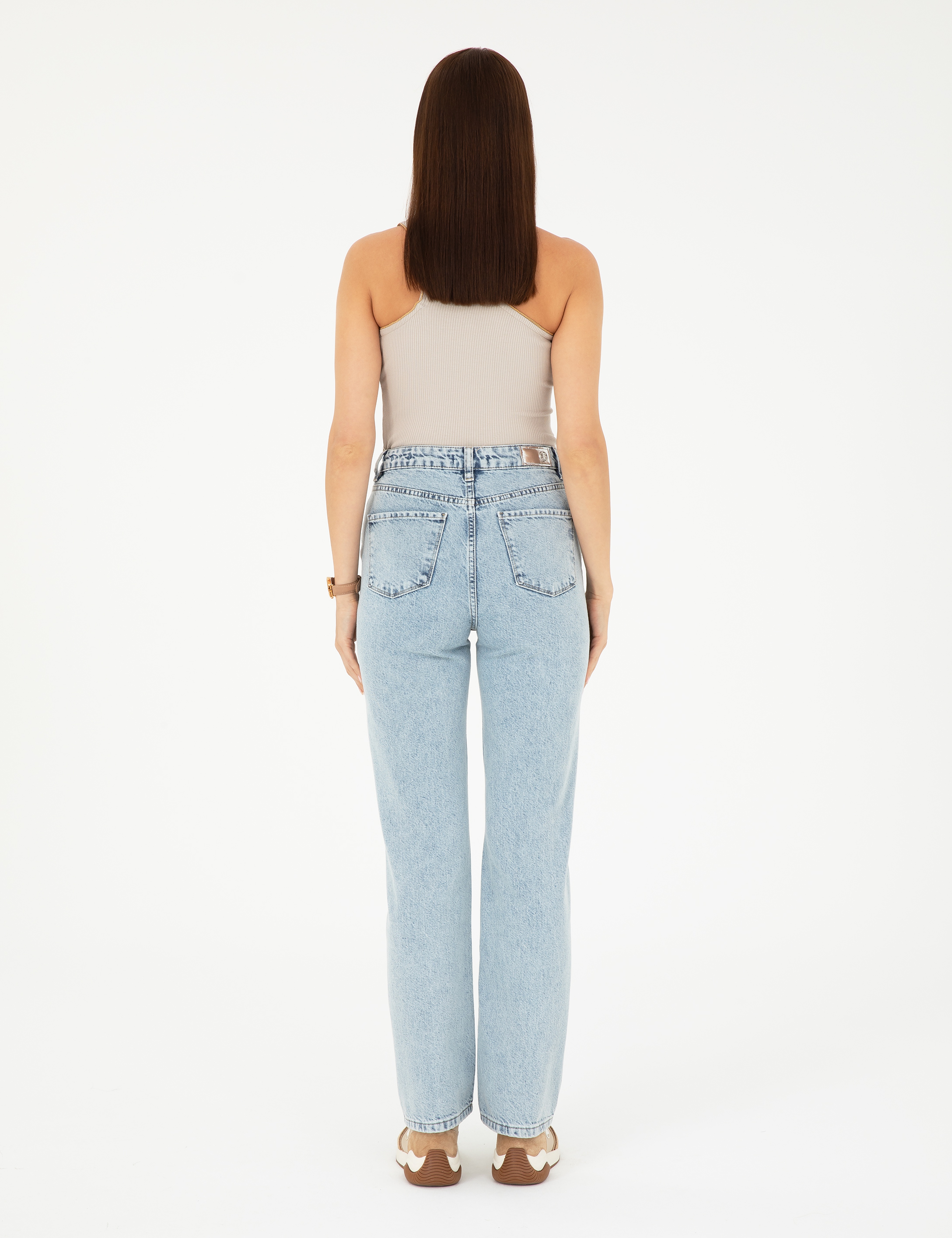 Açık Mavi Straight Fit Jean Pantolon - Image 4