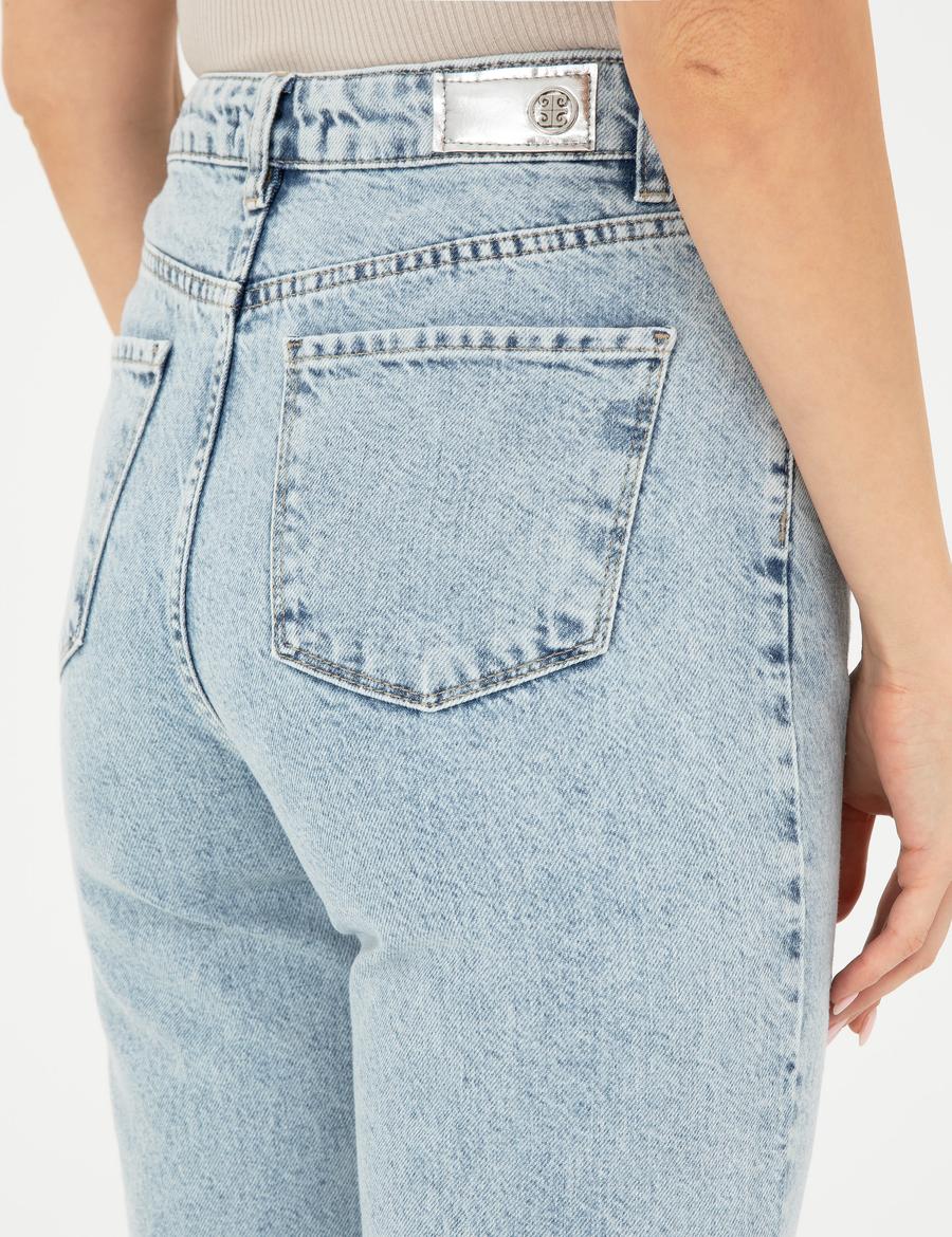 Açık Mavi Straight Fit Jean Pantolon