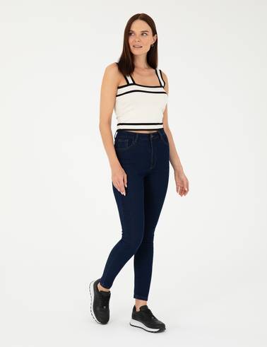 İndigo Skinny Fit Jean Pantolon