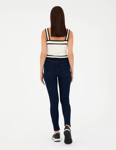 İndigo Skinny Fit Jean Pantolon