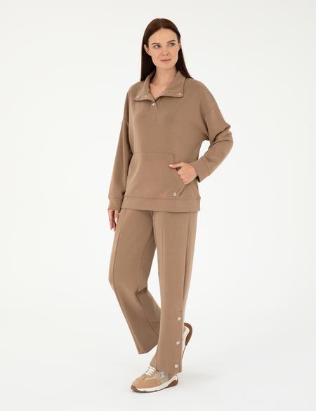 Kahverengi Flare Fit Eşofman Altı - 50256181021