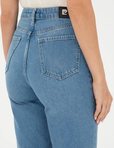 Açık Mavi Mom Fit Jean Pantolon