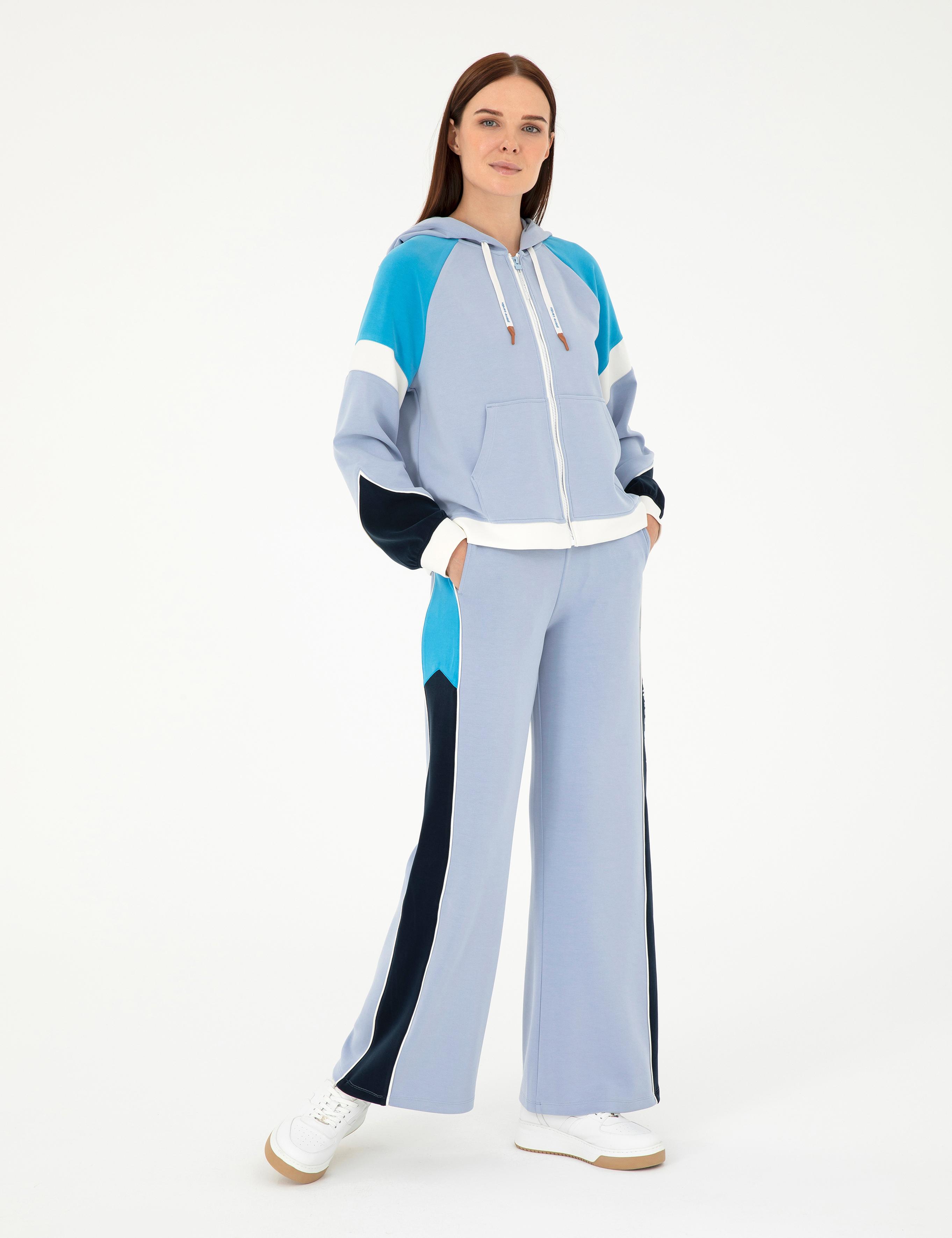 Mavi Flare Fit Eşofman Altı