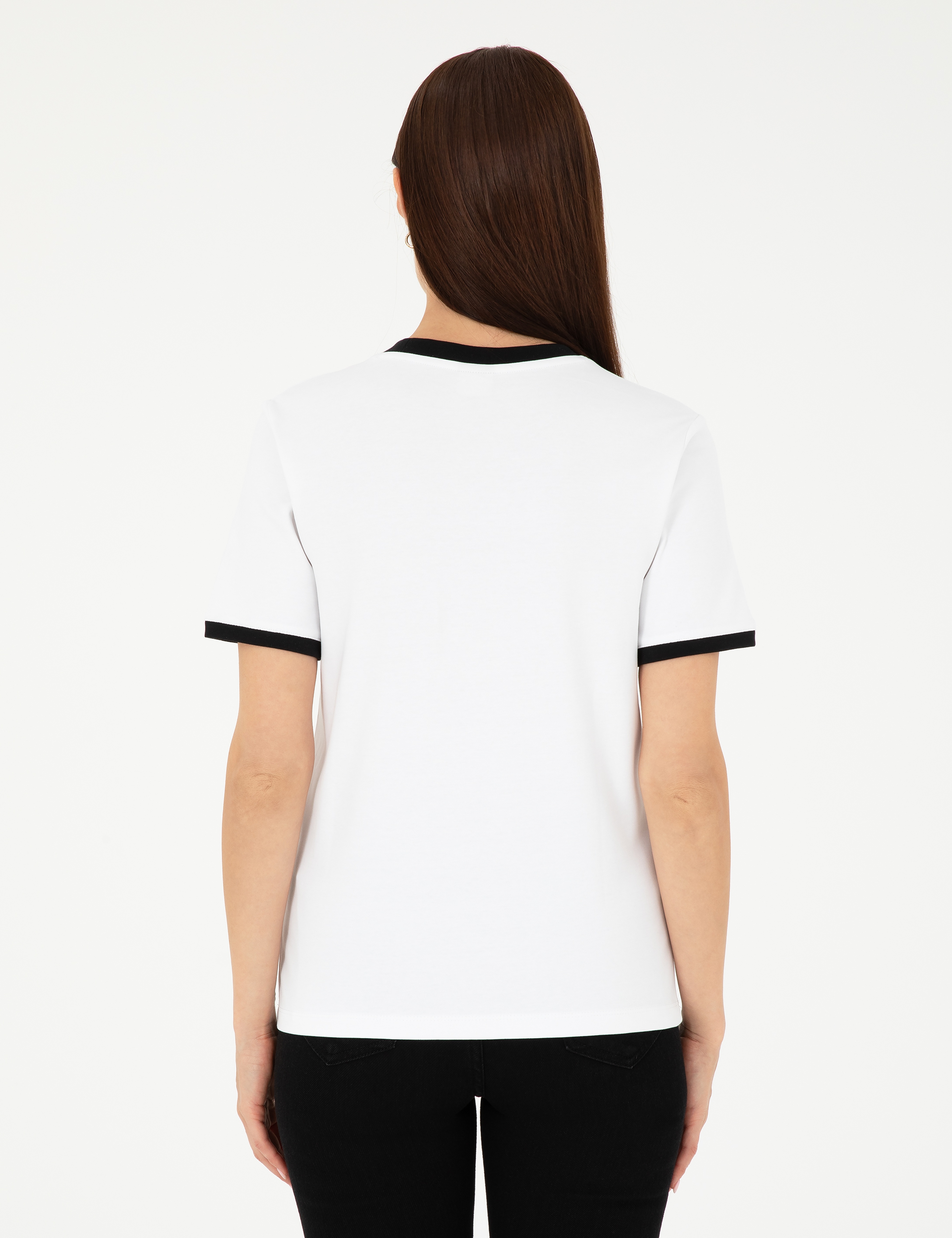 Beyaz Slim Fit Tişört - Image 5