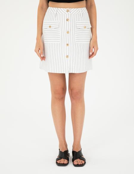 Ekru A Kesim Dokuma Etek - 50284023025