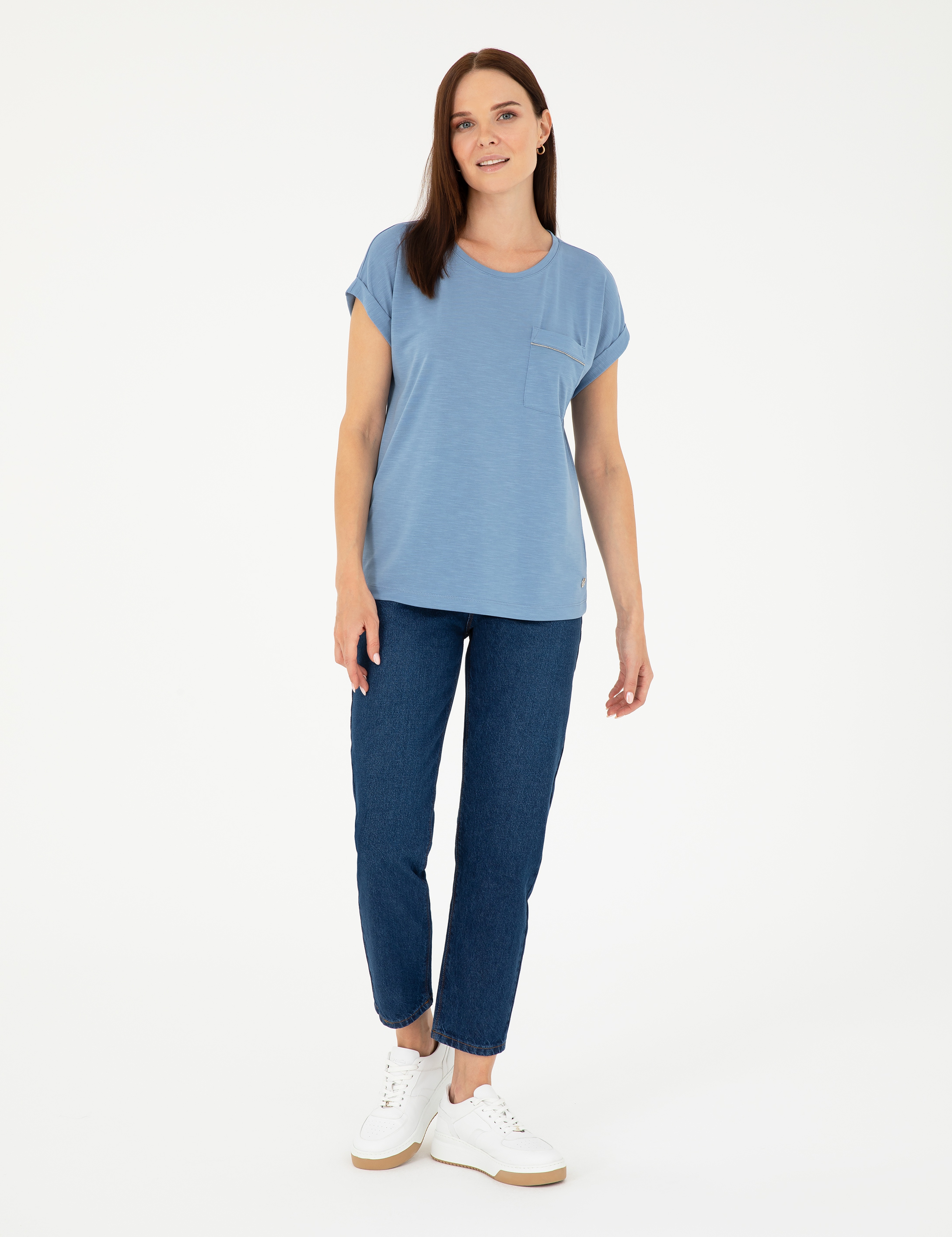 İndigo Regular Fit Cepli Tişört - Image 4