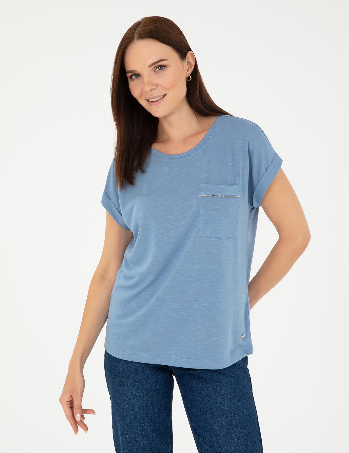 İndigo Regular Fit Cepli Tişört