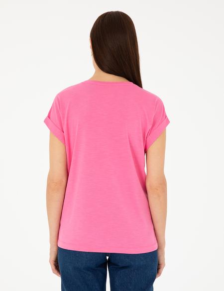 Pembe Regular Fit Cepli Tişört - 50283449020