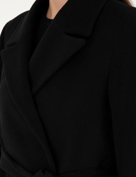 Siyah Kaşe Kaban - 50297319005