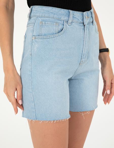 Açık Mavi Jean Bermuda Şort - 50284156011