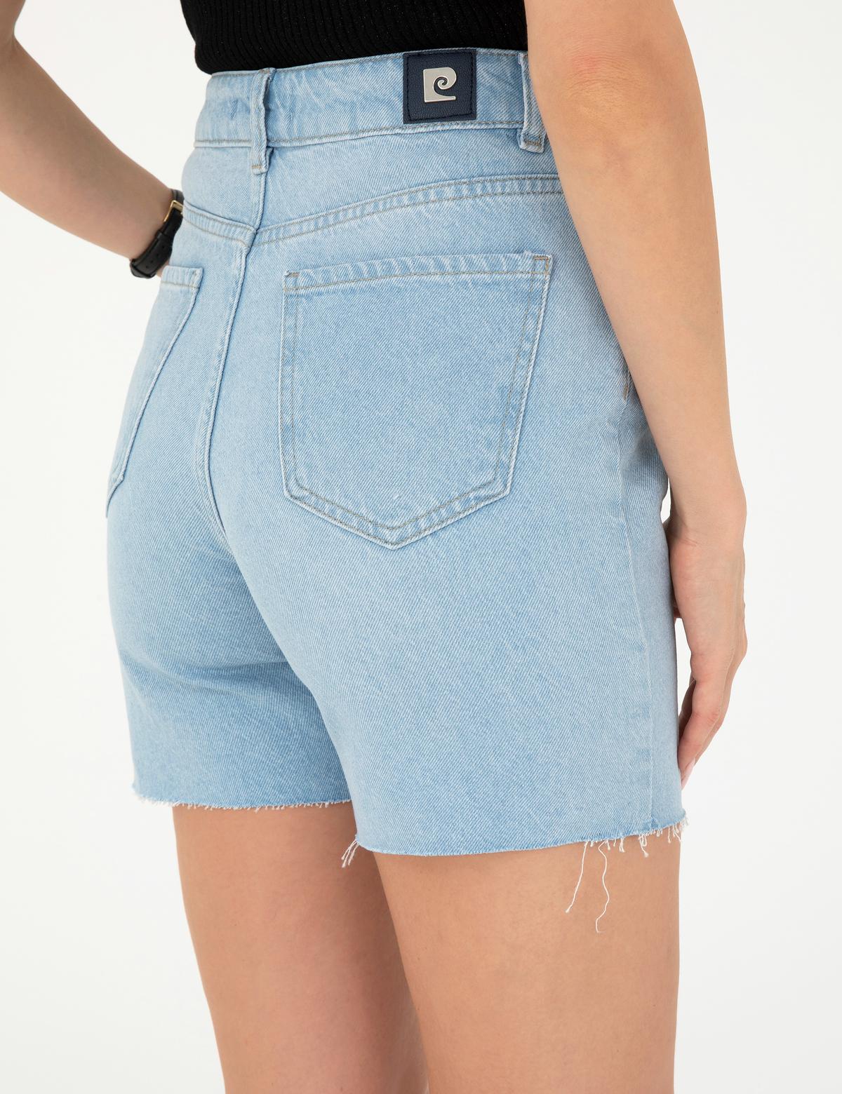 Açık Mavi Jean Bermuda Şort - 50284156011