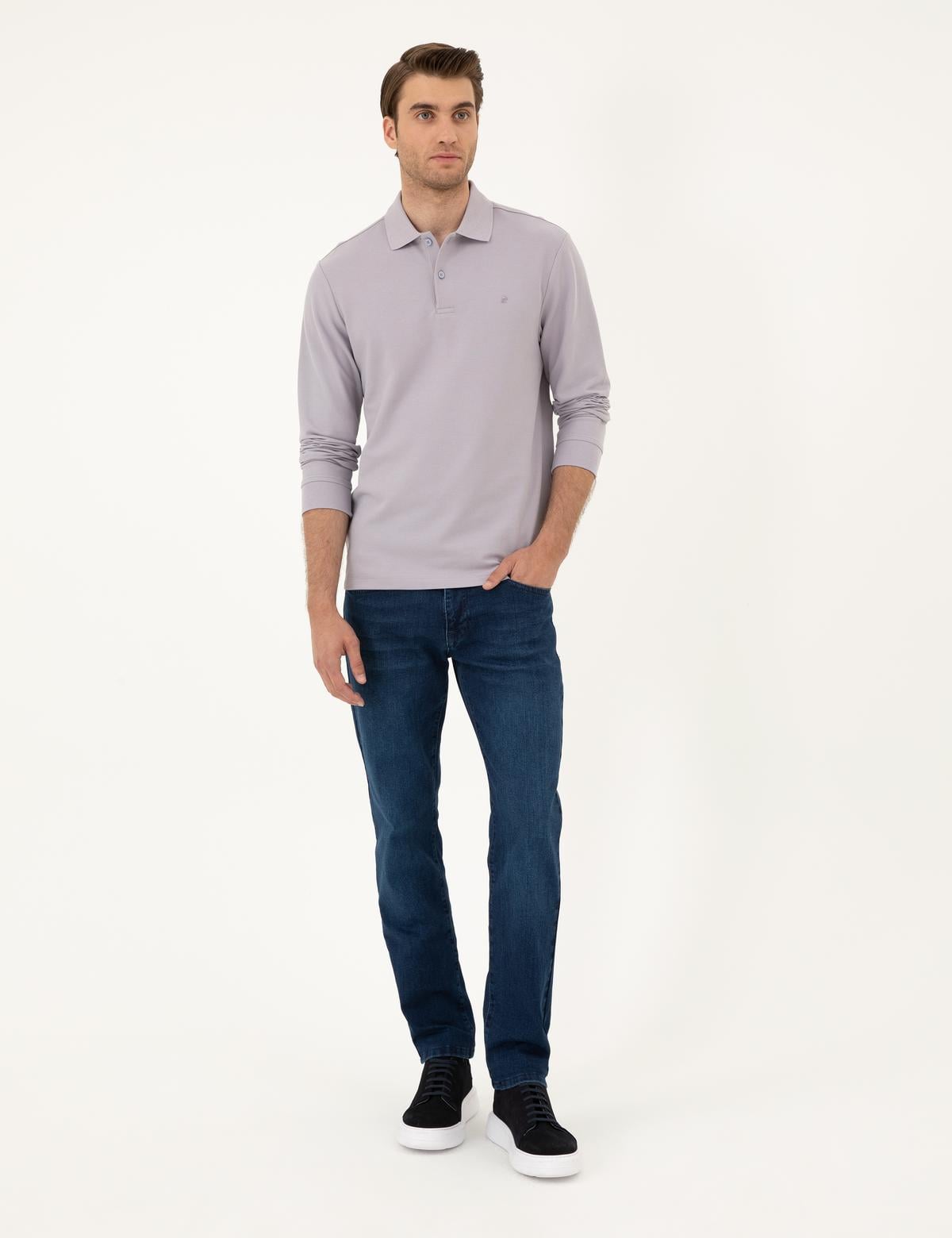 Lila Slim Fit Basic Sweatshirt - 50294438044
