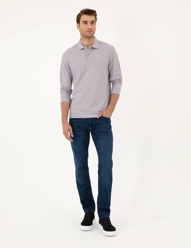 Lila Slim Fit Basic Sweatshirt