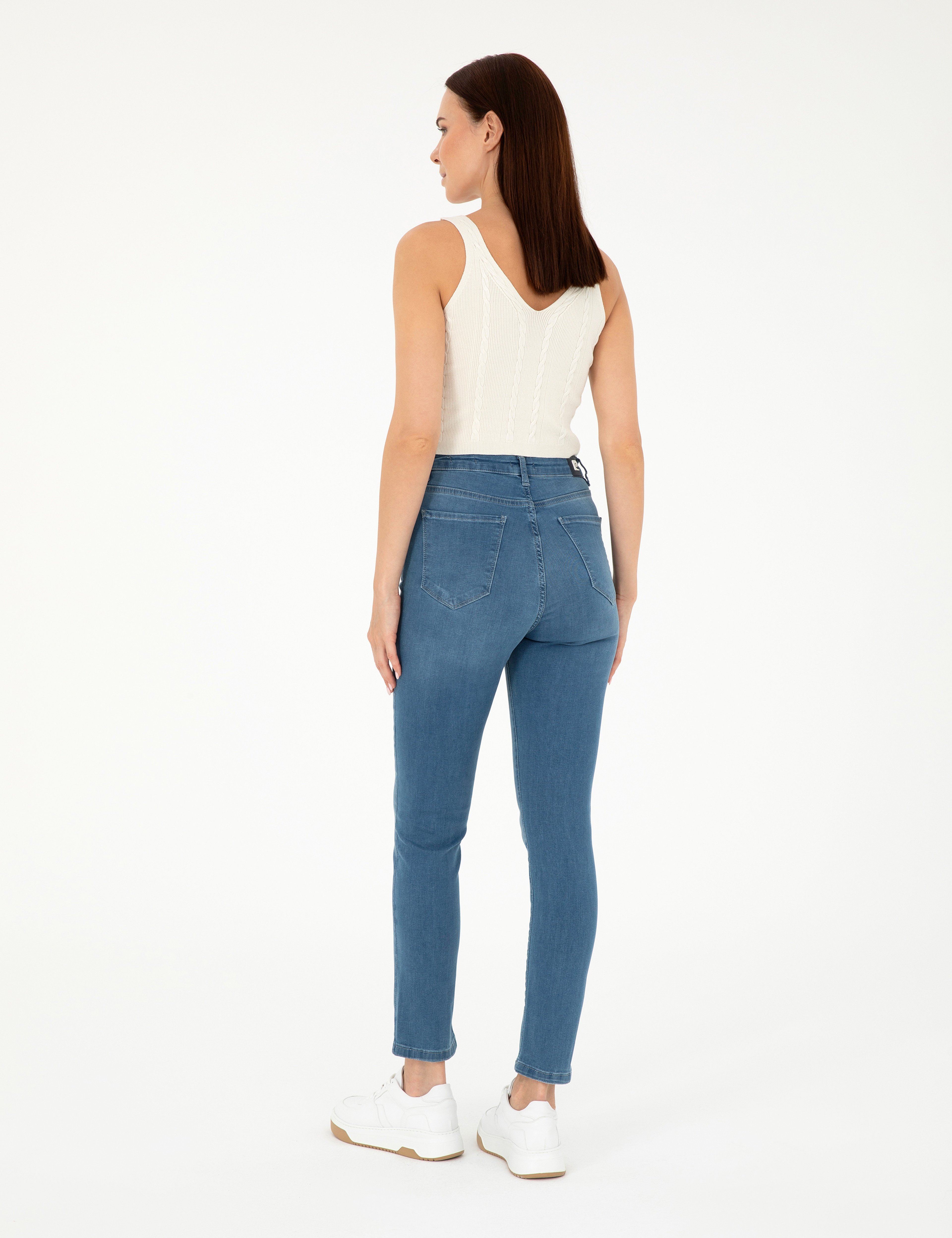 Açık Mavi Slim Fit Jean Pantolon - Image 4