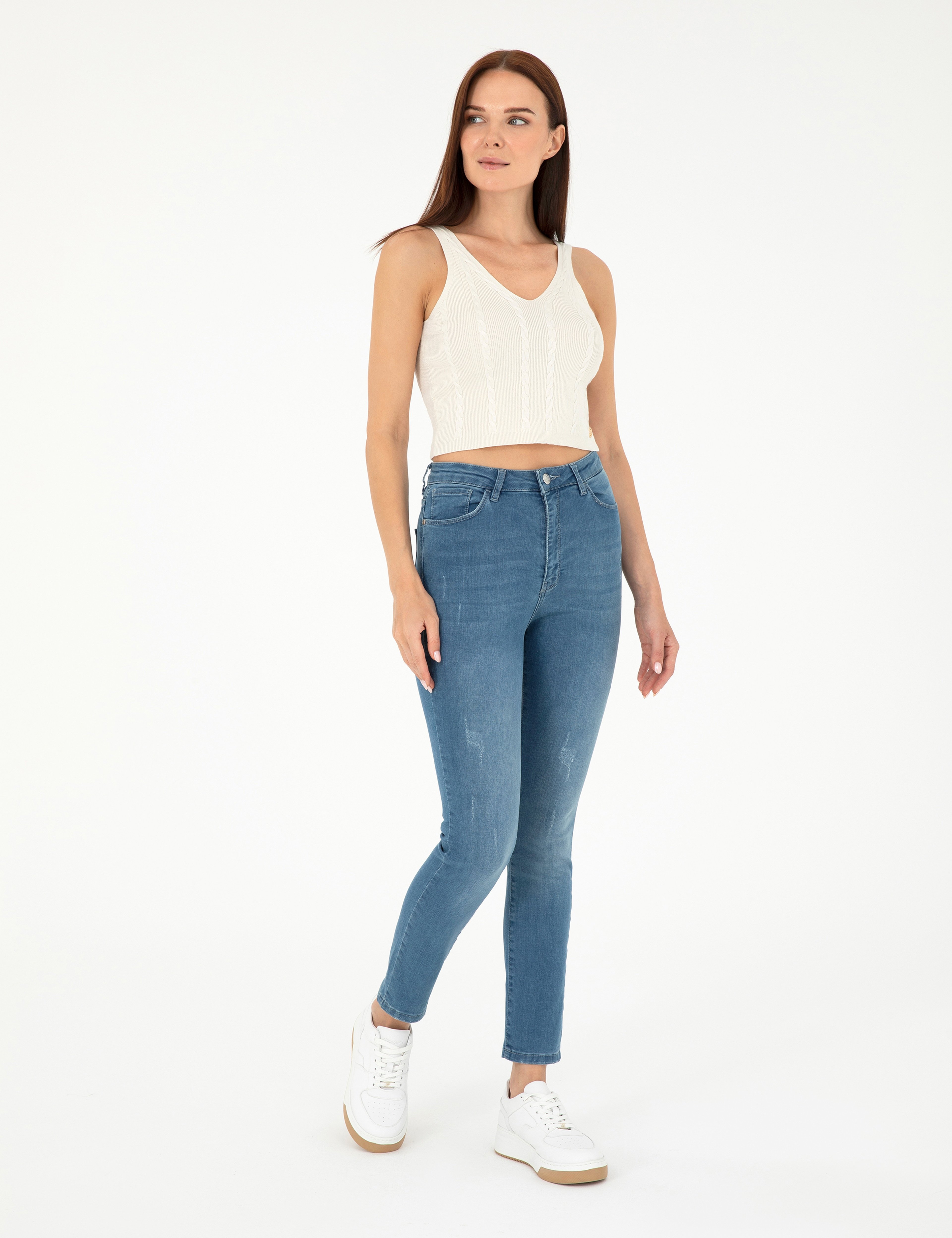 Açık Mavi Slim Fit Jean Pantolon