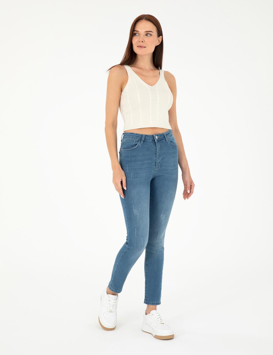 Açık Mavi Slim Fit Jean Pantolon