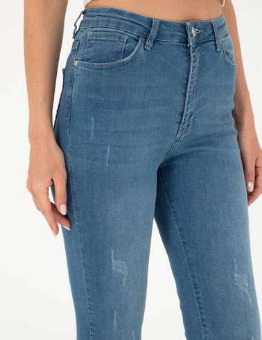 Açık Mavi Slim Fit Jean Pantolon
