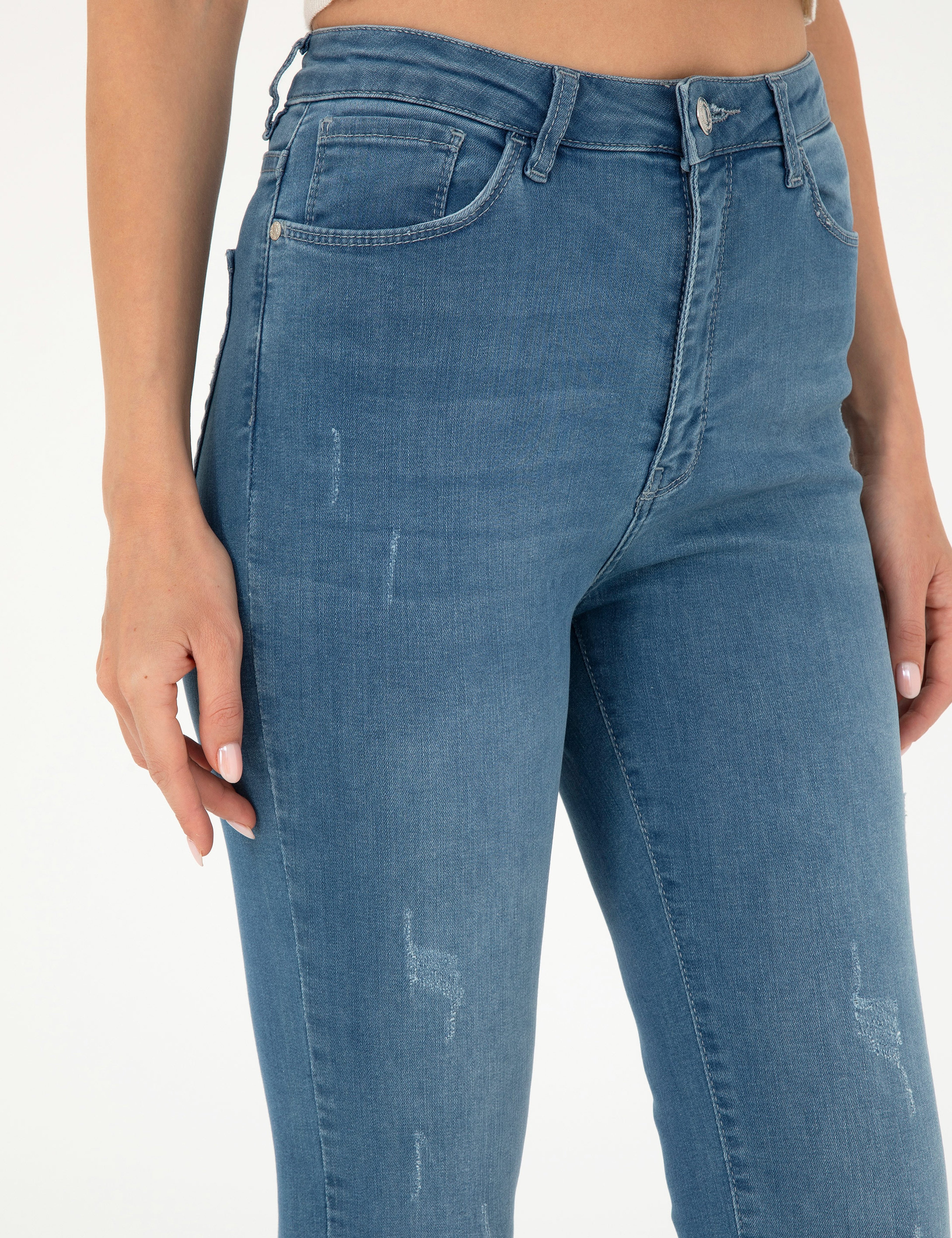 Açık Mavi Slim Fit Jean Pantolon - Image 5