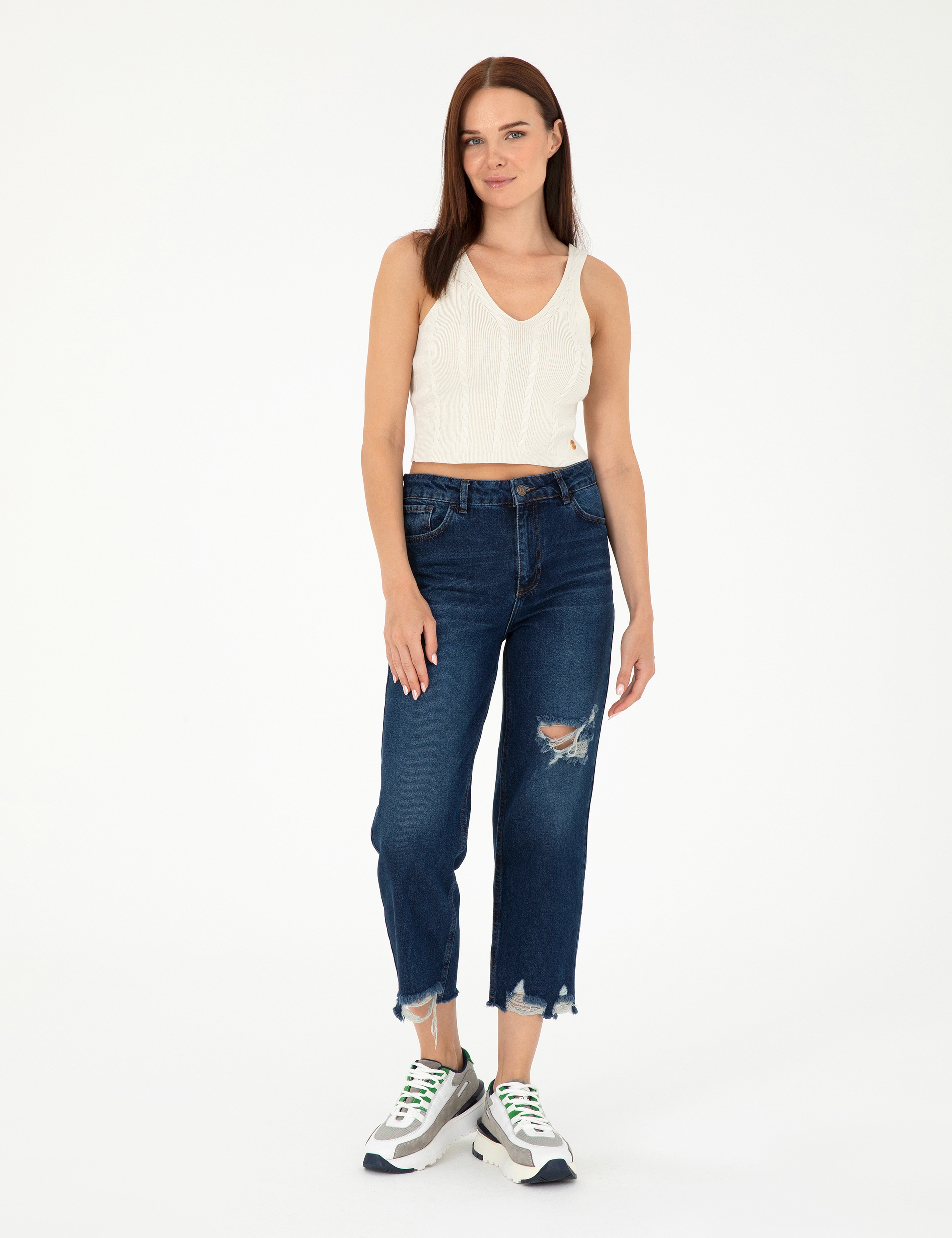 Koyu İndigo Jean Pantolon - Image 3
