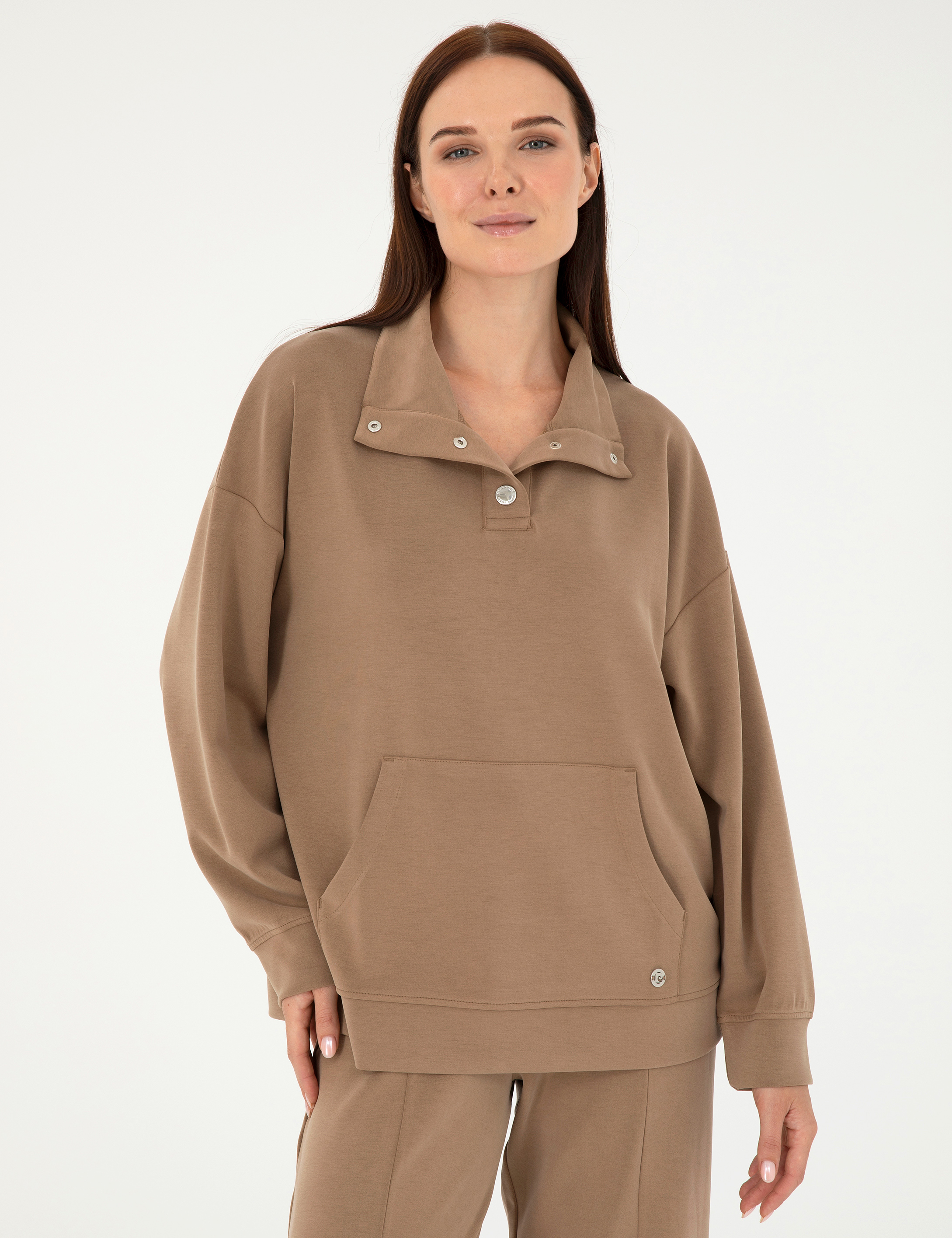 Kahverengi Oversize Sweatshirt - Image 3