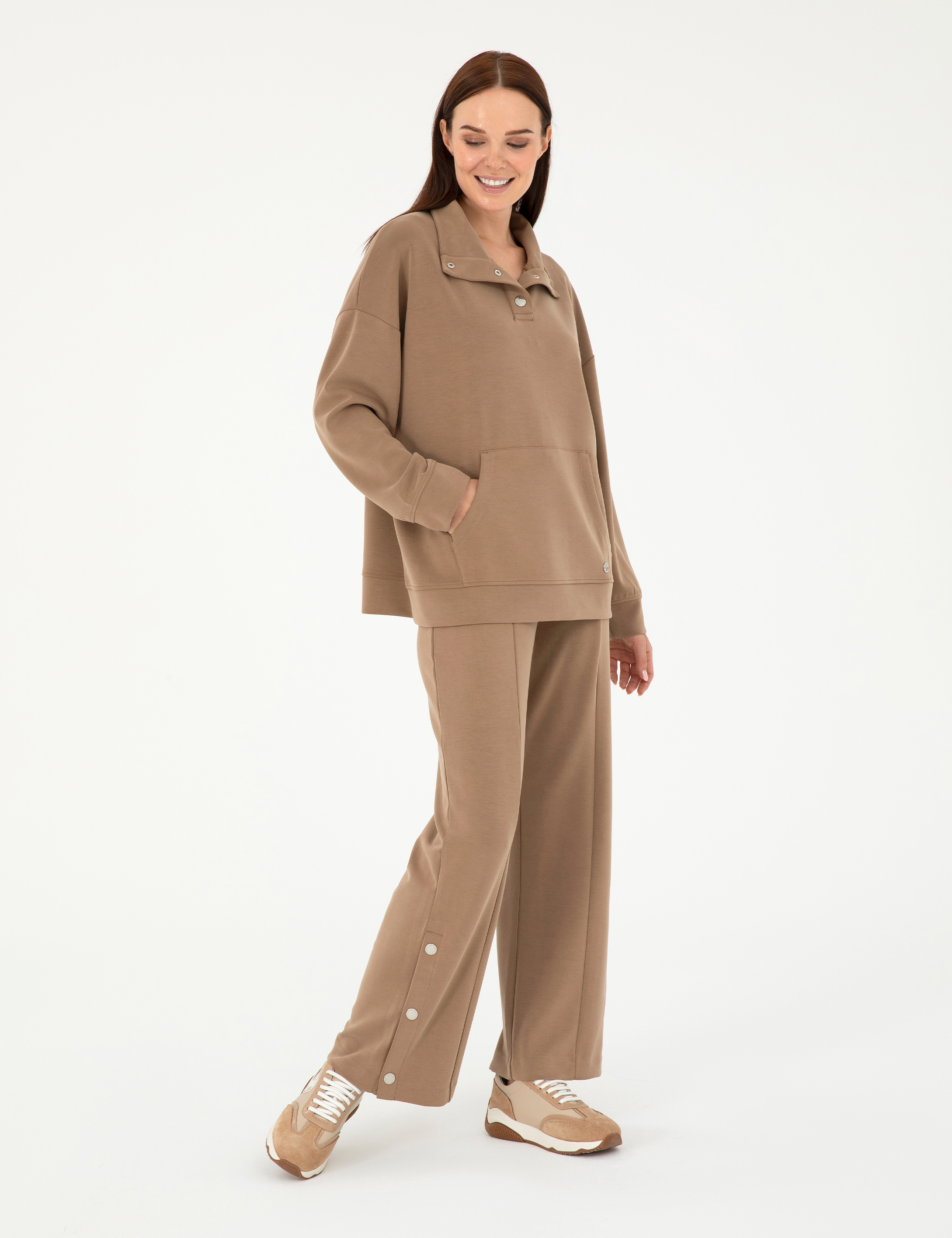 Kahverengi Oversize Sweatshirt - Image 4