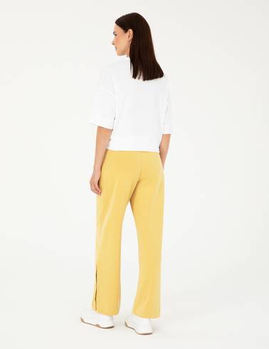 Sarı Flare Fit Eşofman Altı