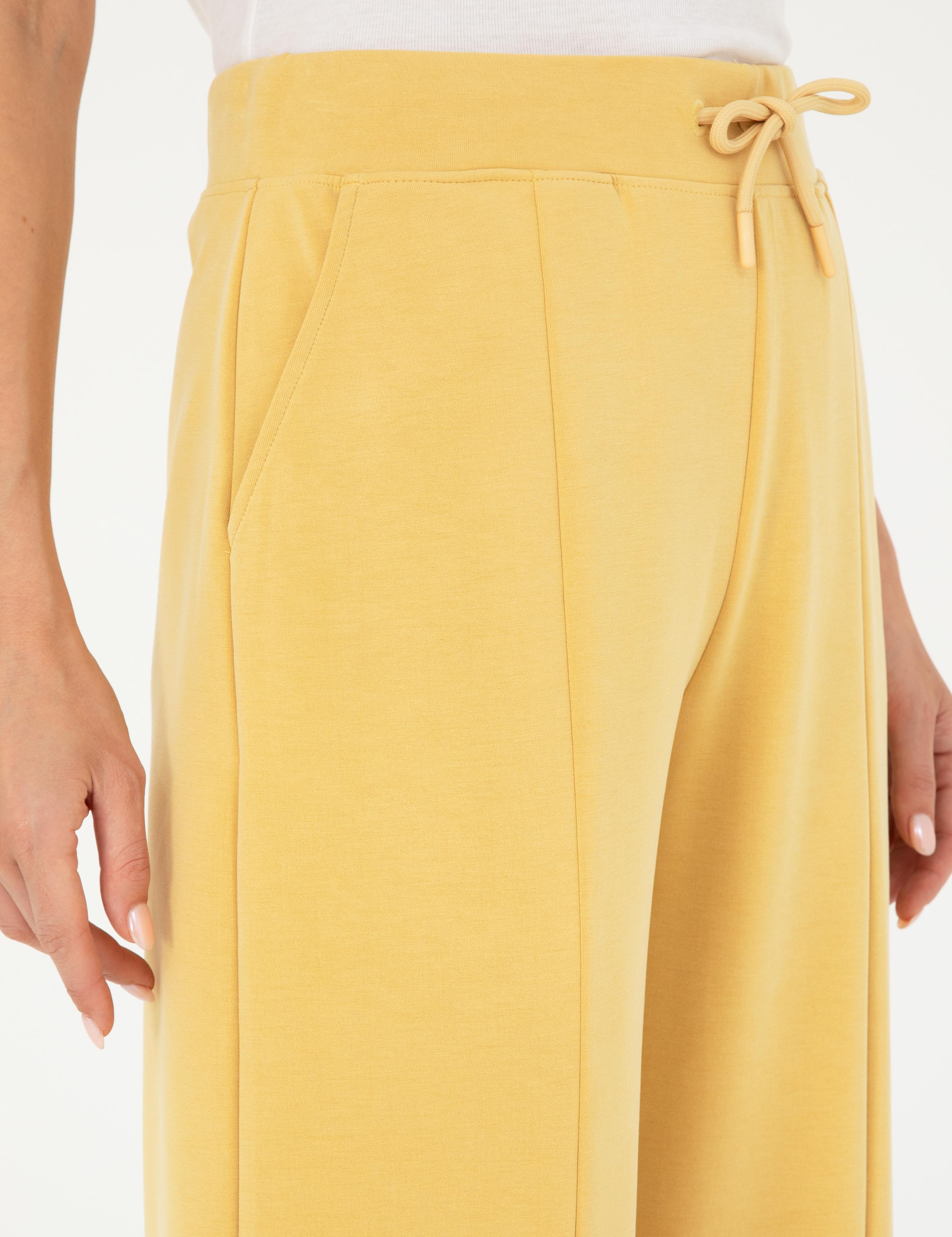 Sarı Flare Fit Eşofman Altı