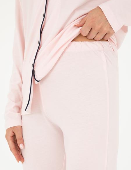 Pudra Düğmel Pijama Takımı - 50299705015