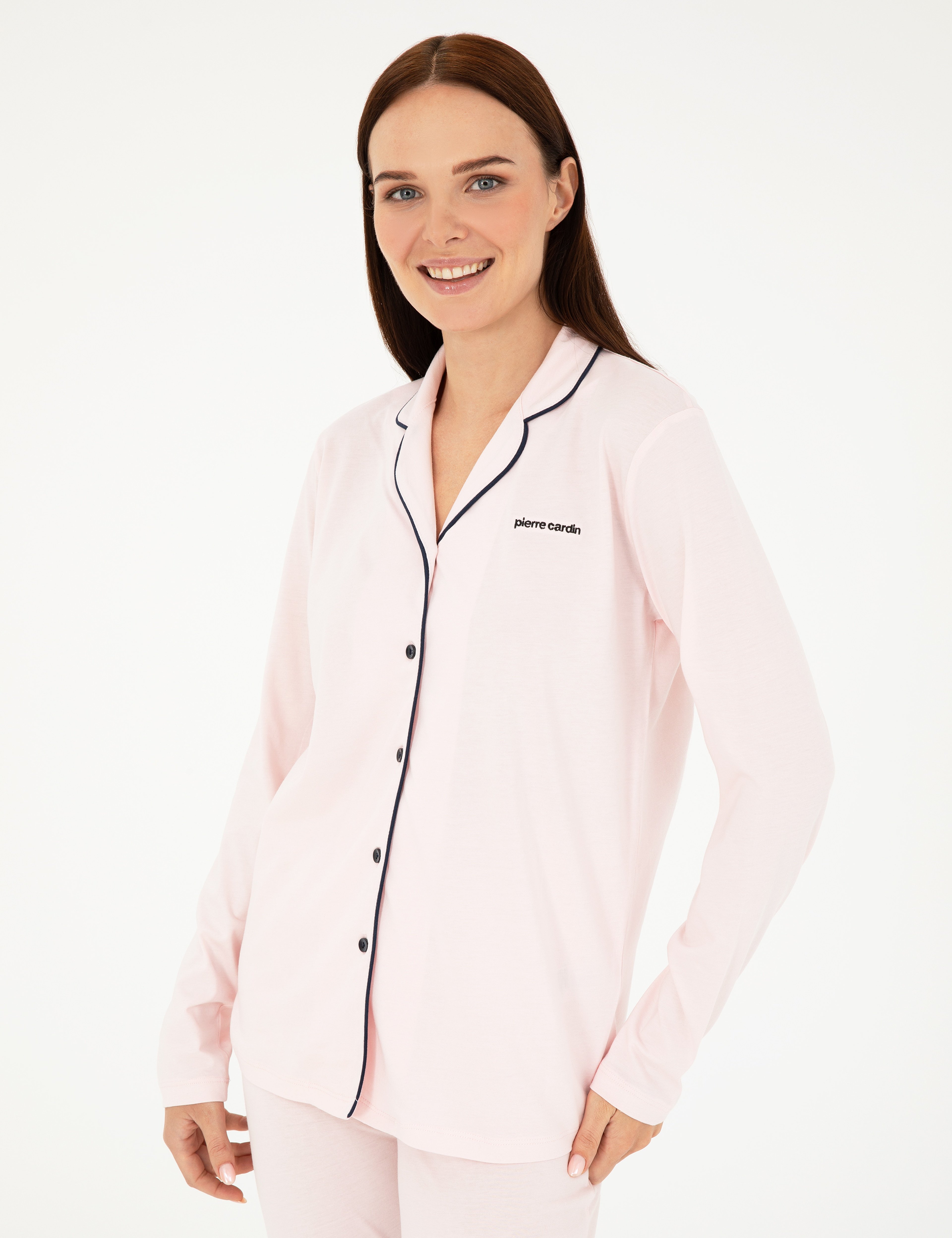 Pudra Düğmel Pijama Takımı - Image 3