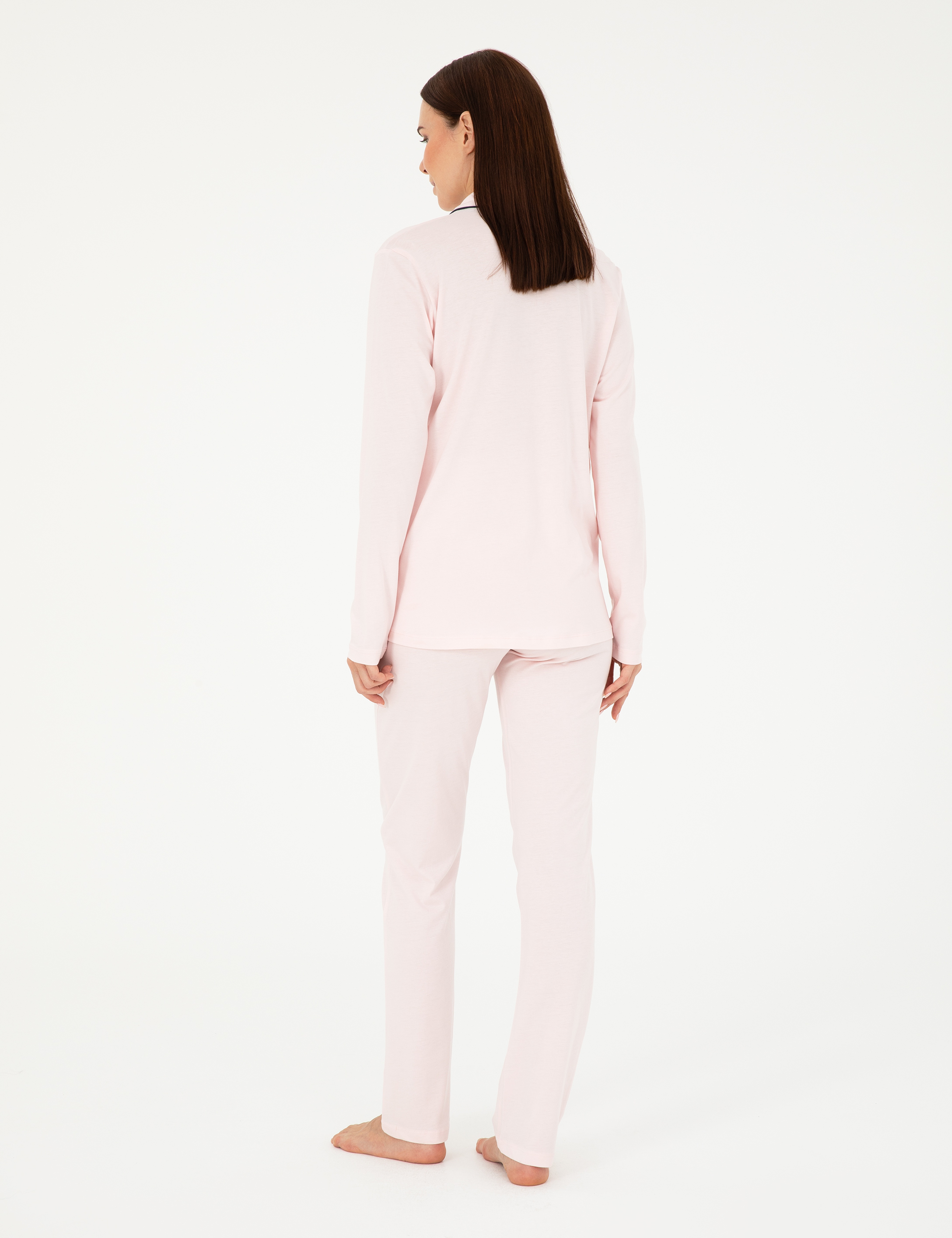 Pudra Düğmel Pijama Takımı - Image 4