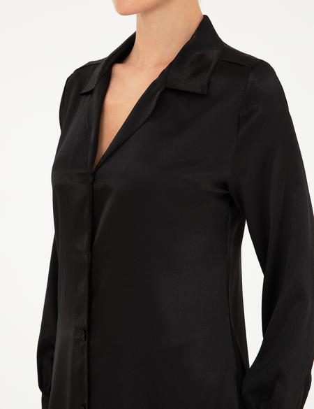 Siyah Dokuma Elbise - 50215284006