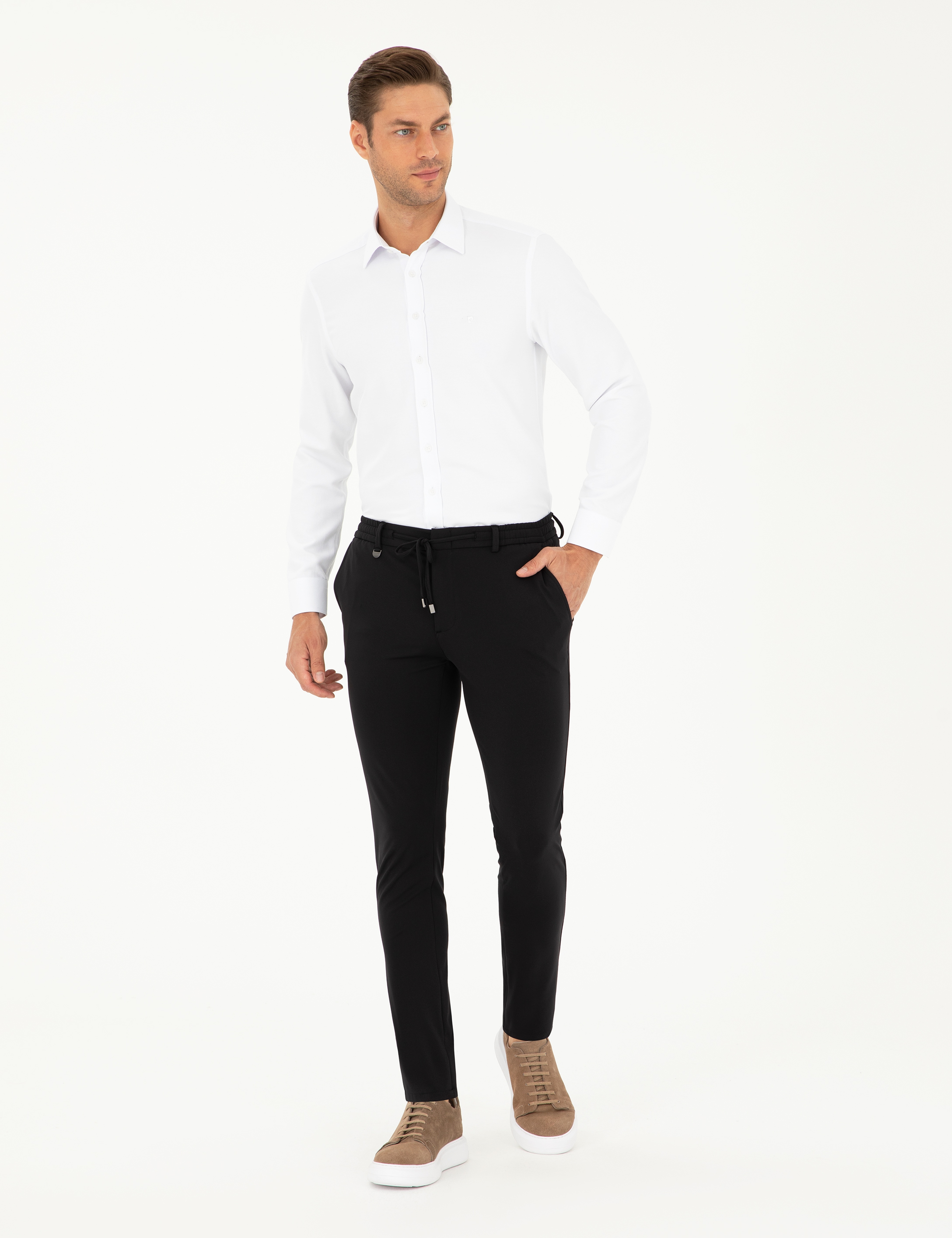 Siyah Klasik Jogger Pantolon - Image 3