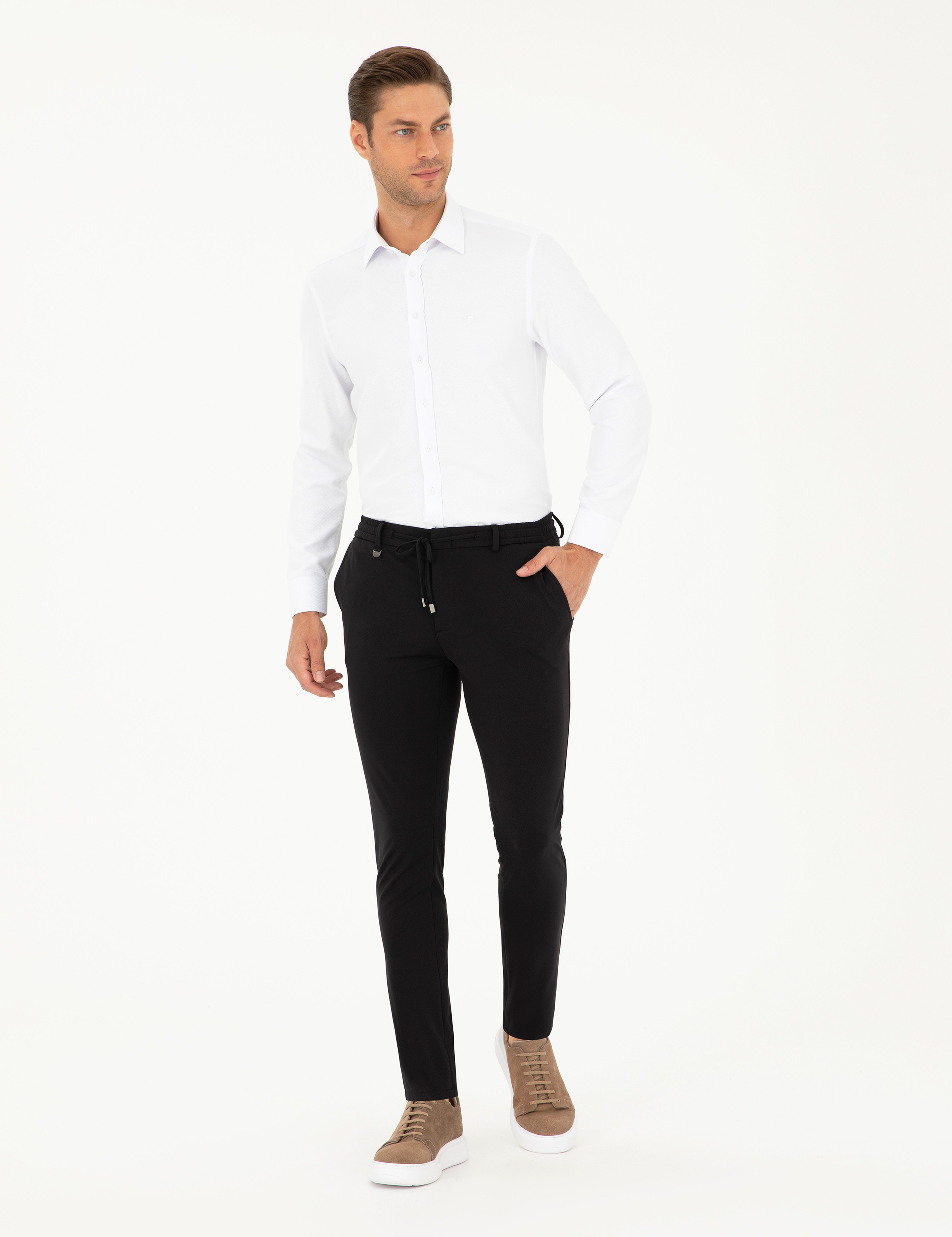 Siyah Klasik Jogger Pantolon