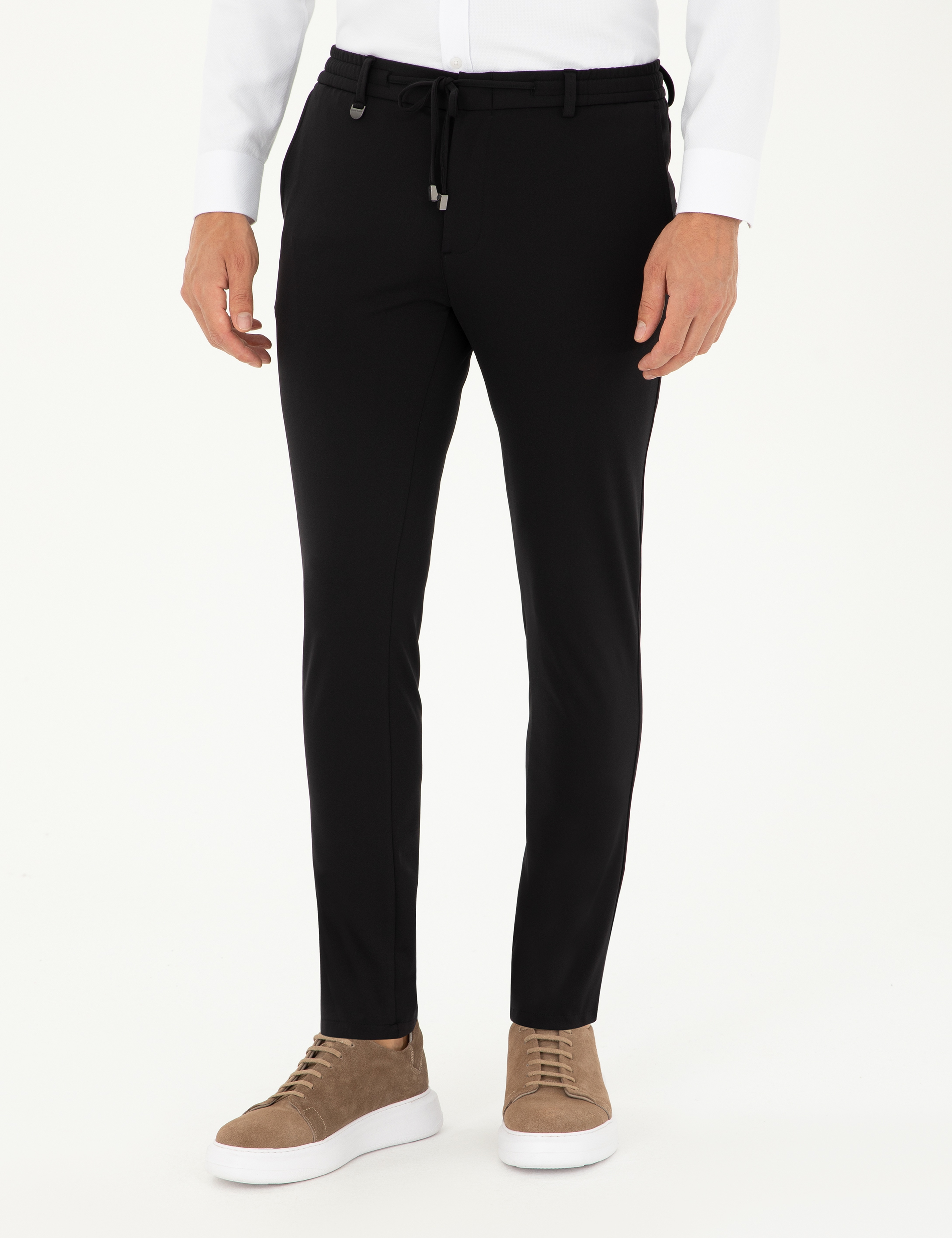 Siyah Klasik Jogger Pantolon - Image 2