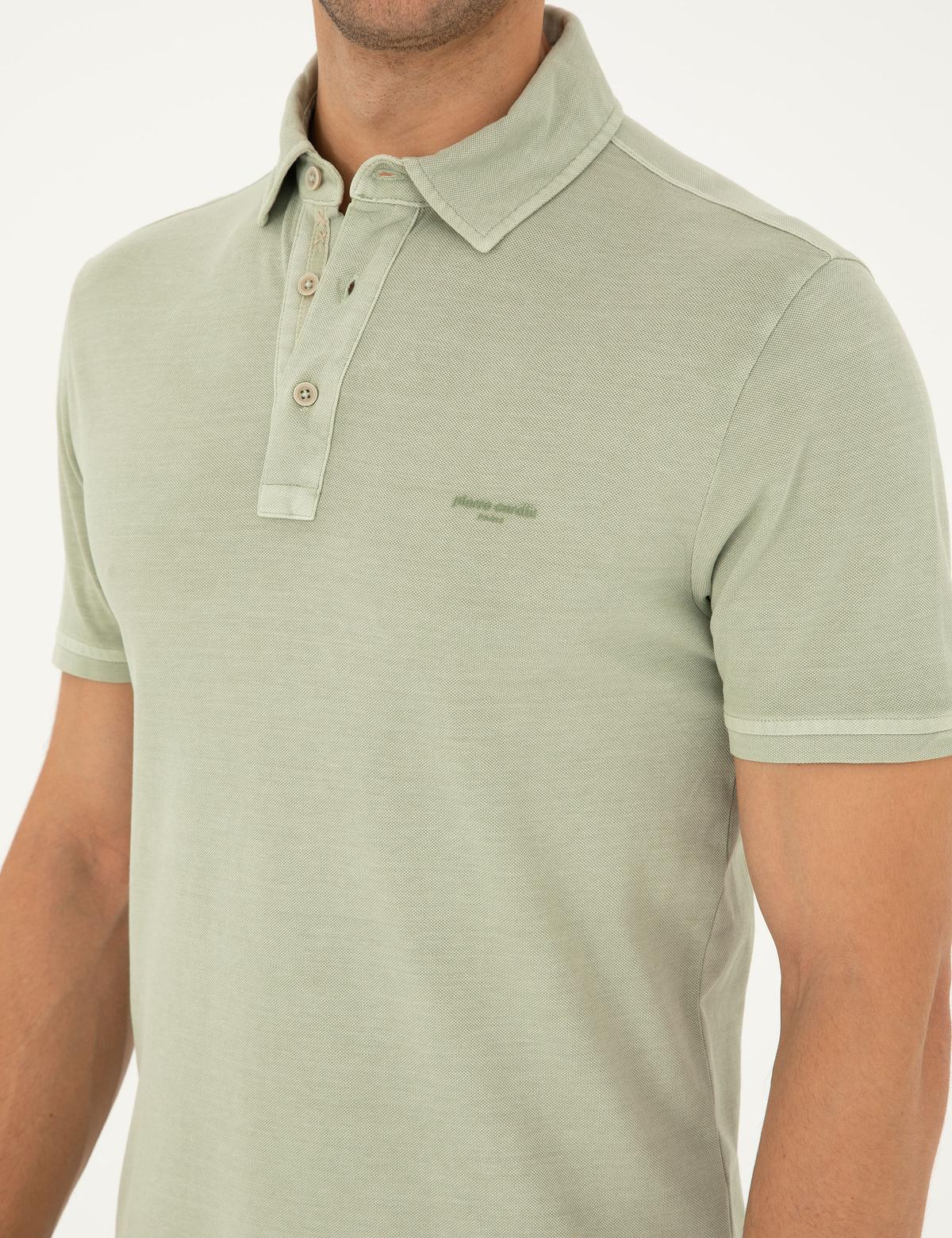 Yeşil Slim Fit Tişört - 50285411013