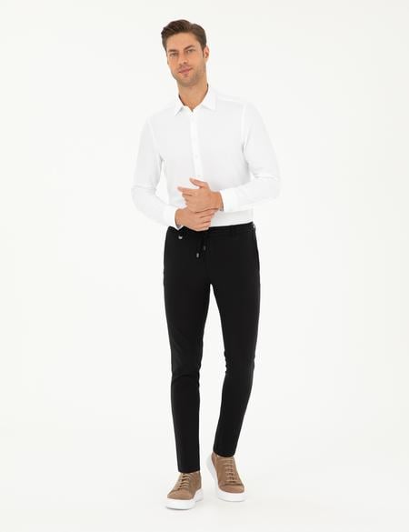 Siyah Klasik Jogger Pantolon - 50296593009